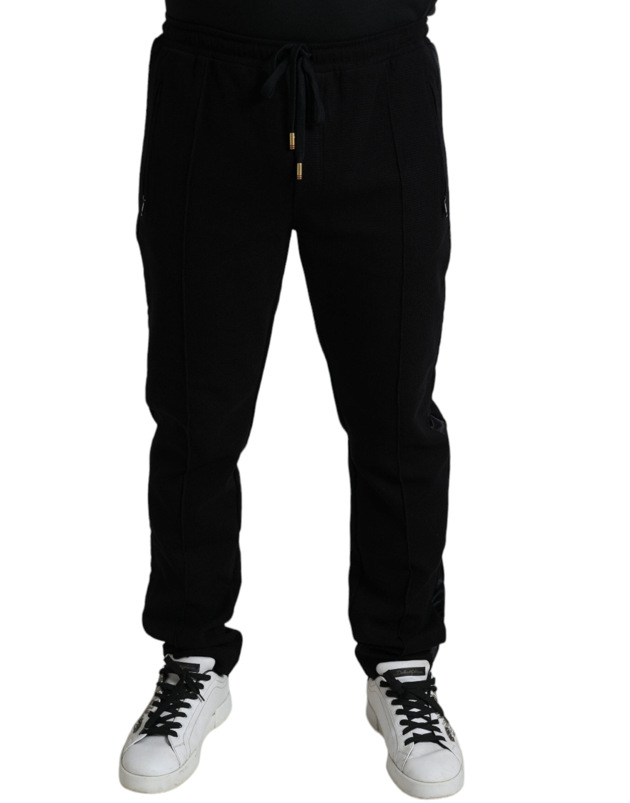 Dolce & Gabbana Black Cotton Skinny Jogger Sweatpants