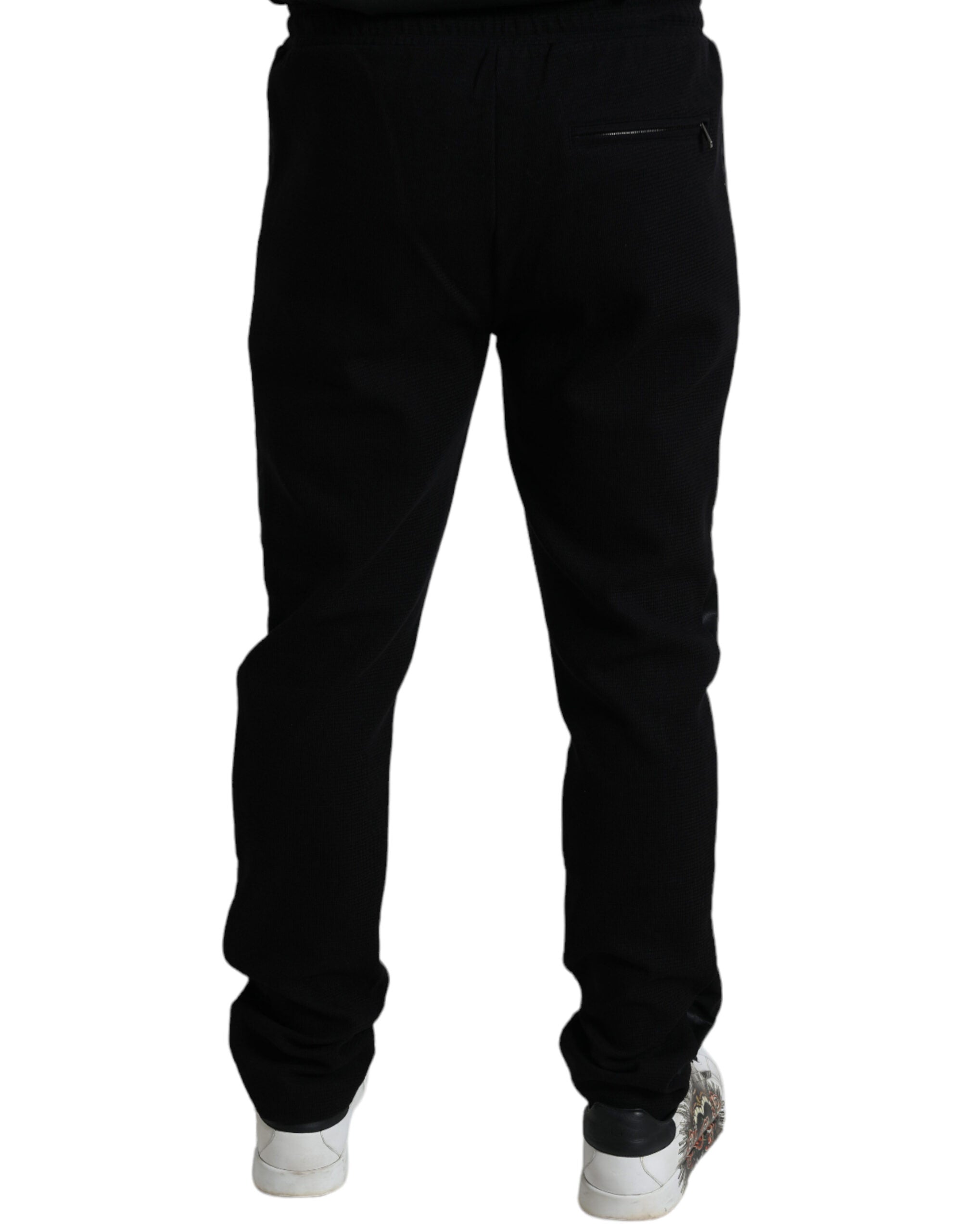 Dolce & Gabbana Black Cotton Skinny Jogger Sweatpants-2