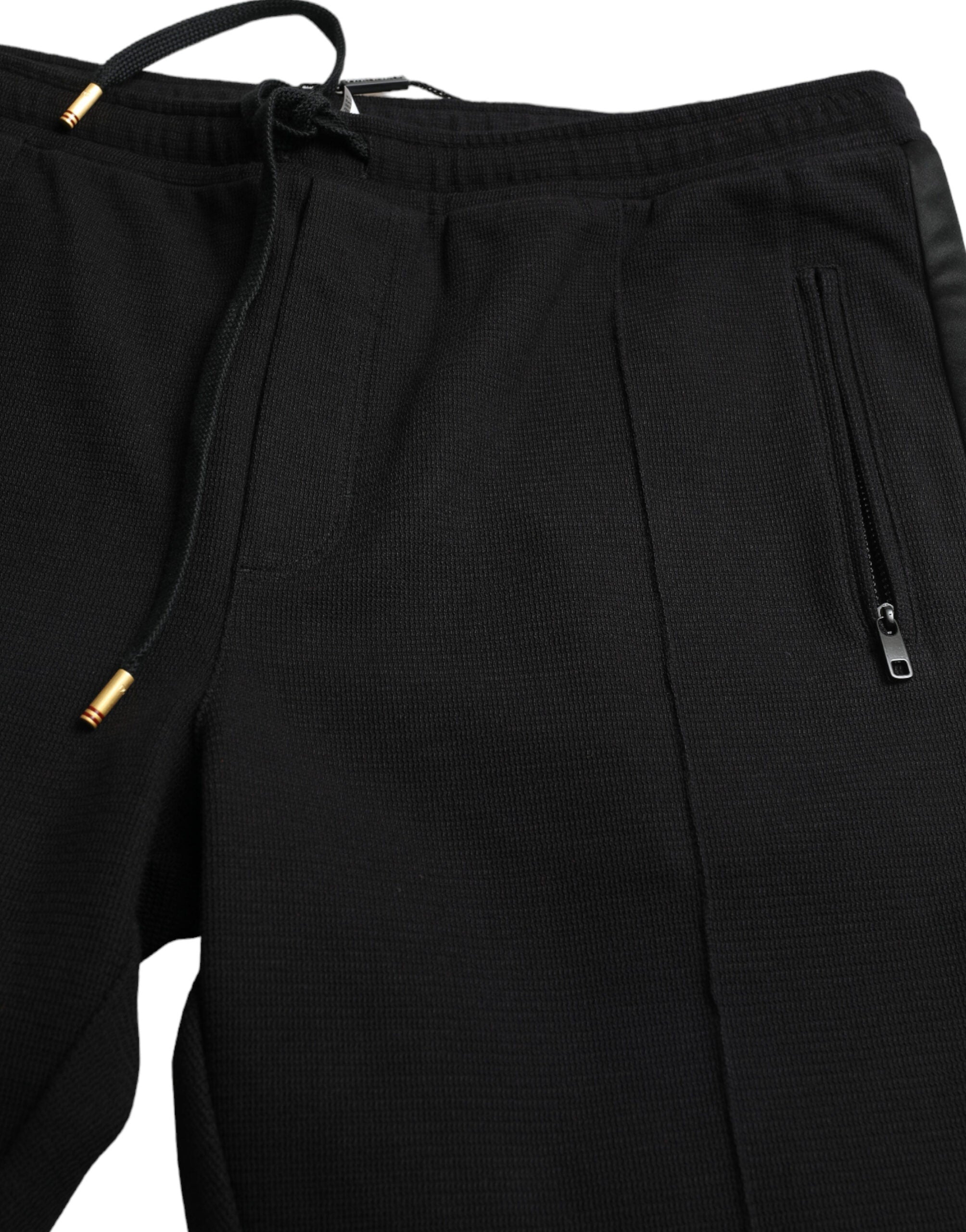 Dolce & Gabbana Black Cotton Skinny Jogger Sweatpants-3