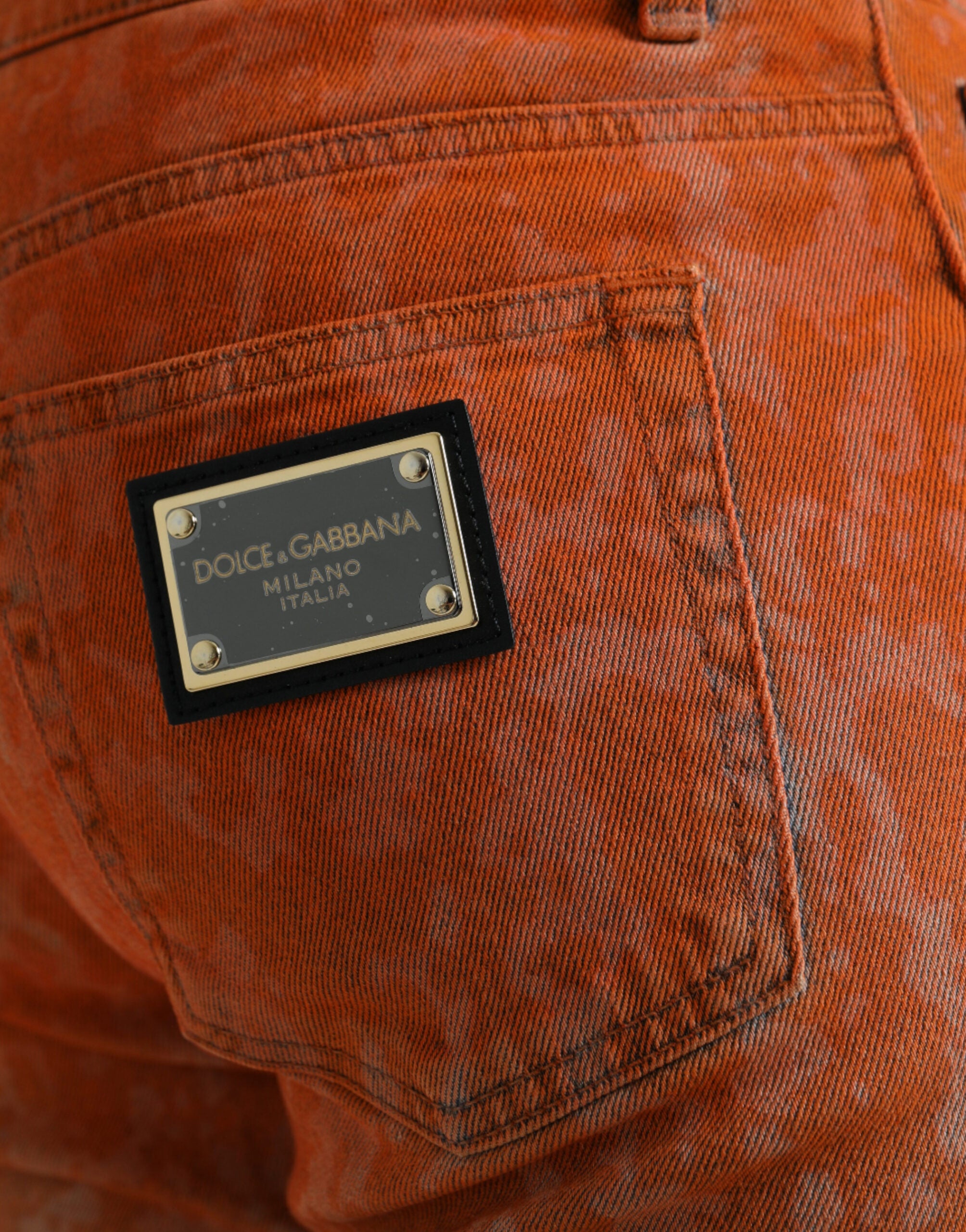 Dolce & Gabbana Multicolor Ombre Cotton Slim Fit Denim Jeans-4