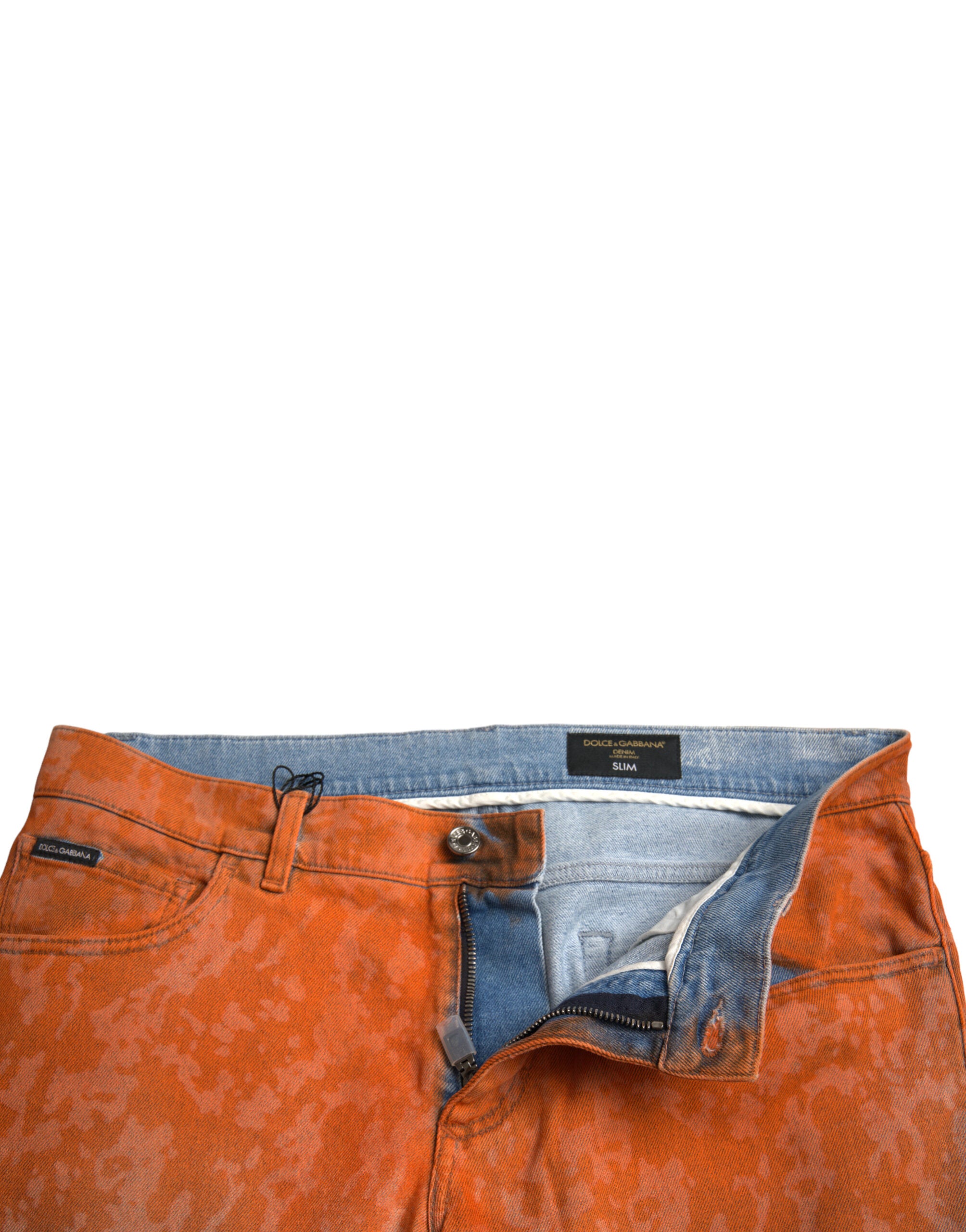 Dolce & Gabbana Multicolor Ombre Cotton Slim Fit Denim Jeans-5