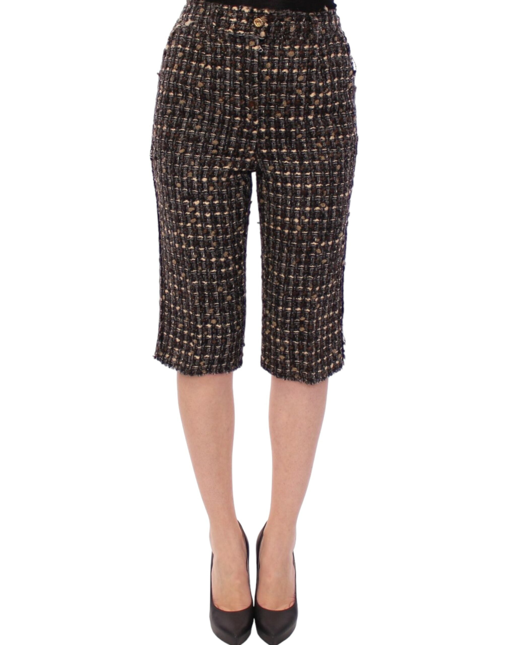 Dolce & Gabbana Multicolor Wool Shorts Pants-1