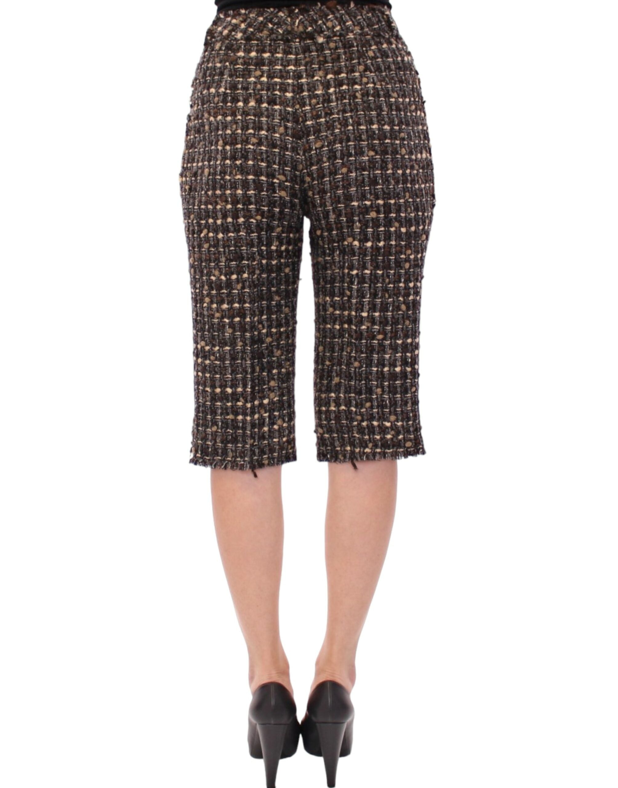 Dolce & Gabbana Multicolor Wool Shorts Pants-3