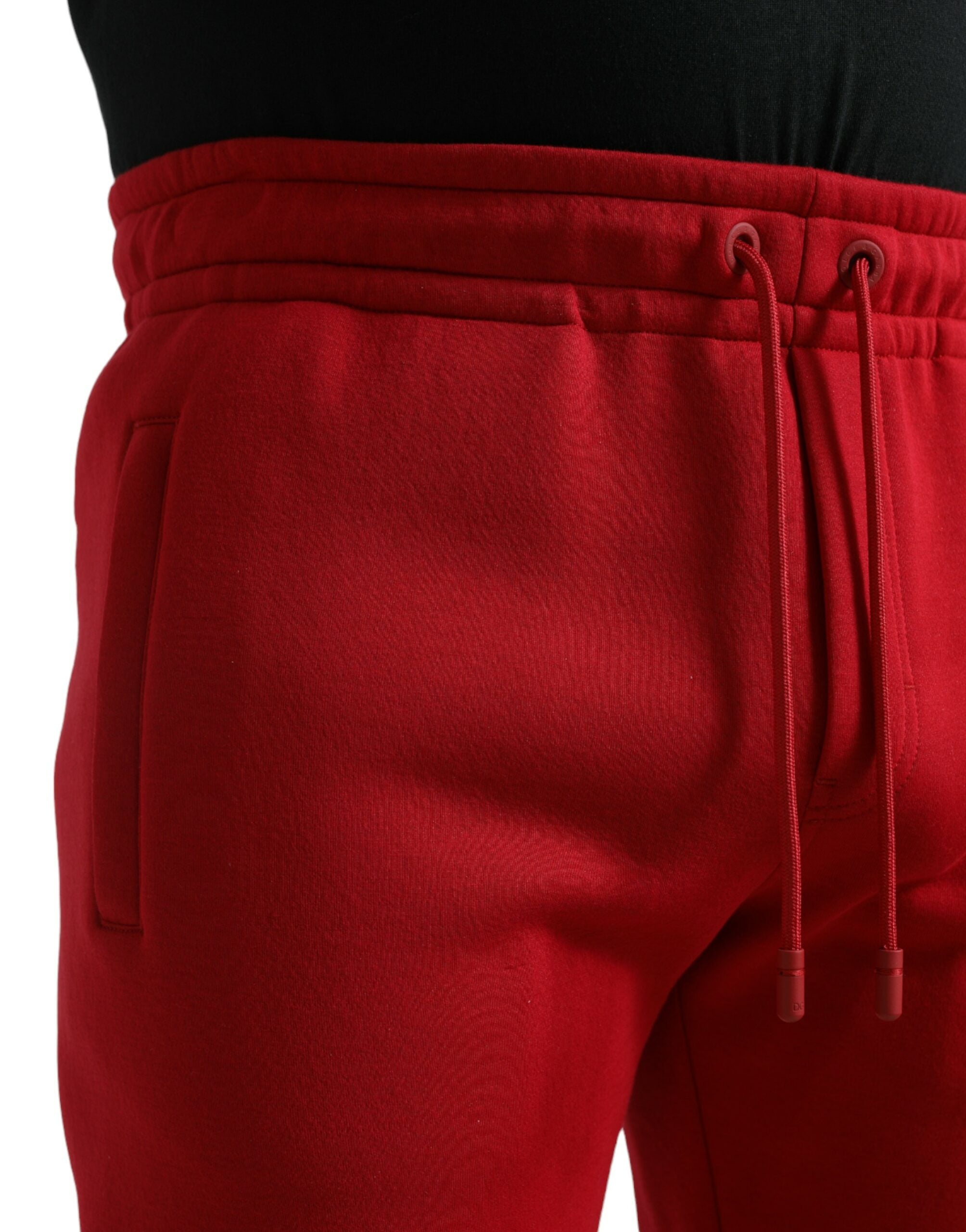 Dolce & Gabbana Red Skinny Jogger Trousers in Cotton Blend-4