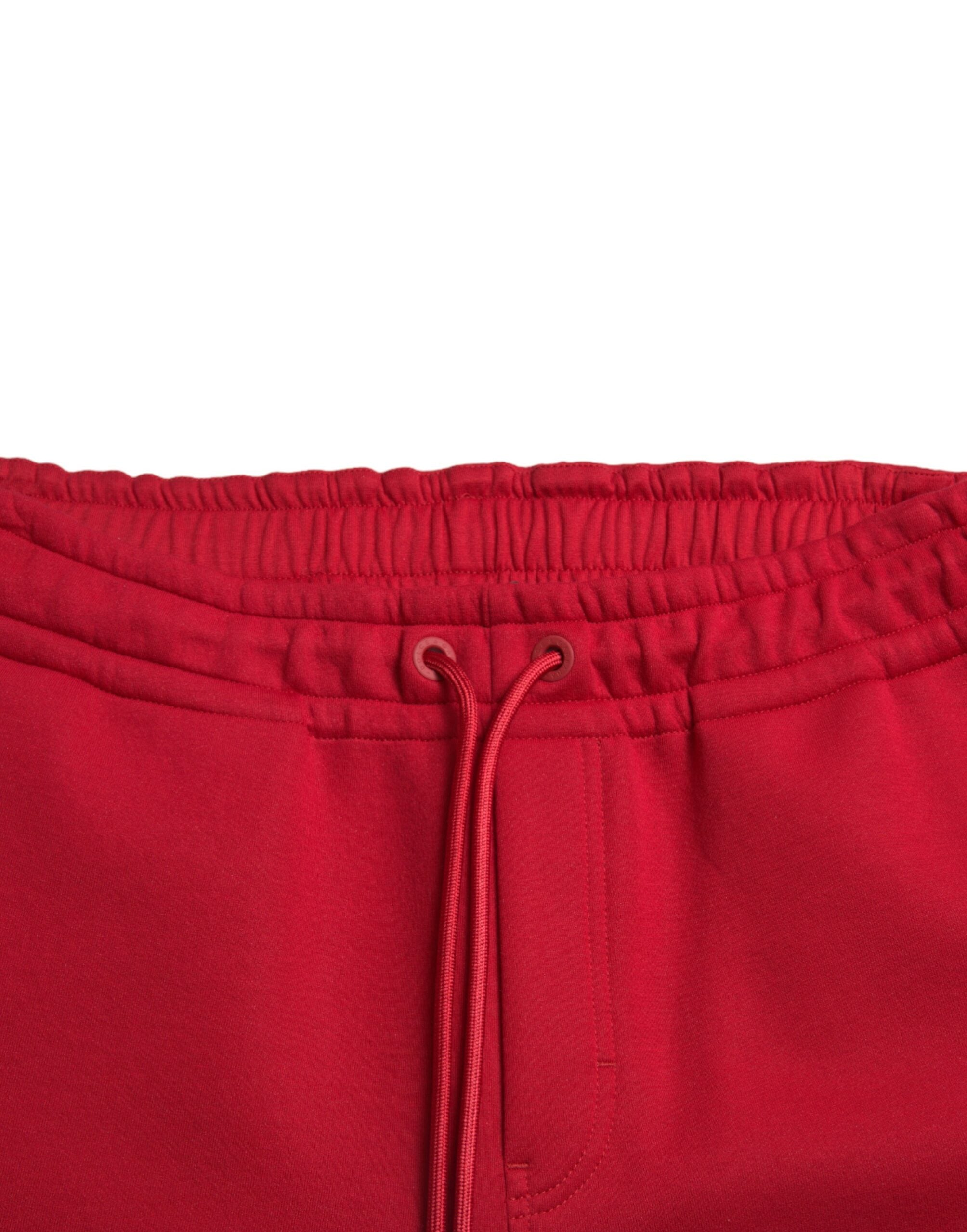 Dolce & Gabbana Red Skinny Jogger Trousers in Cotton Blend-5
