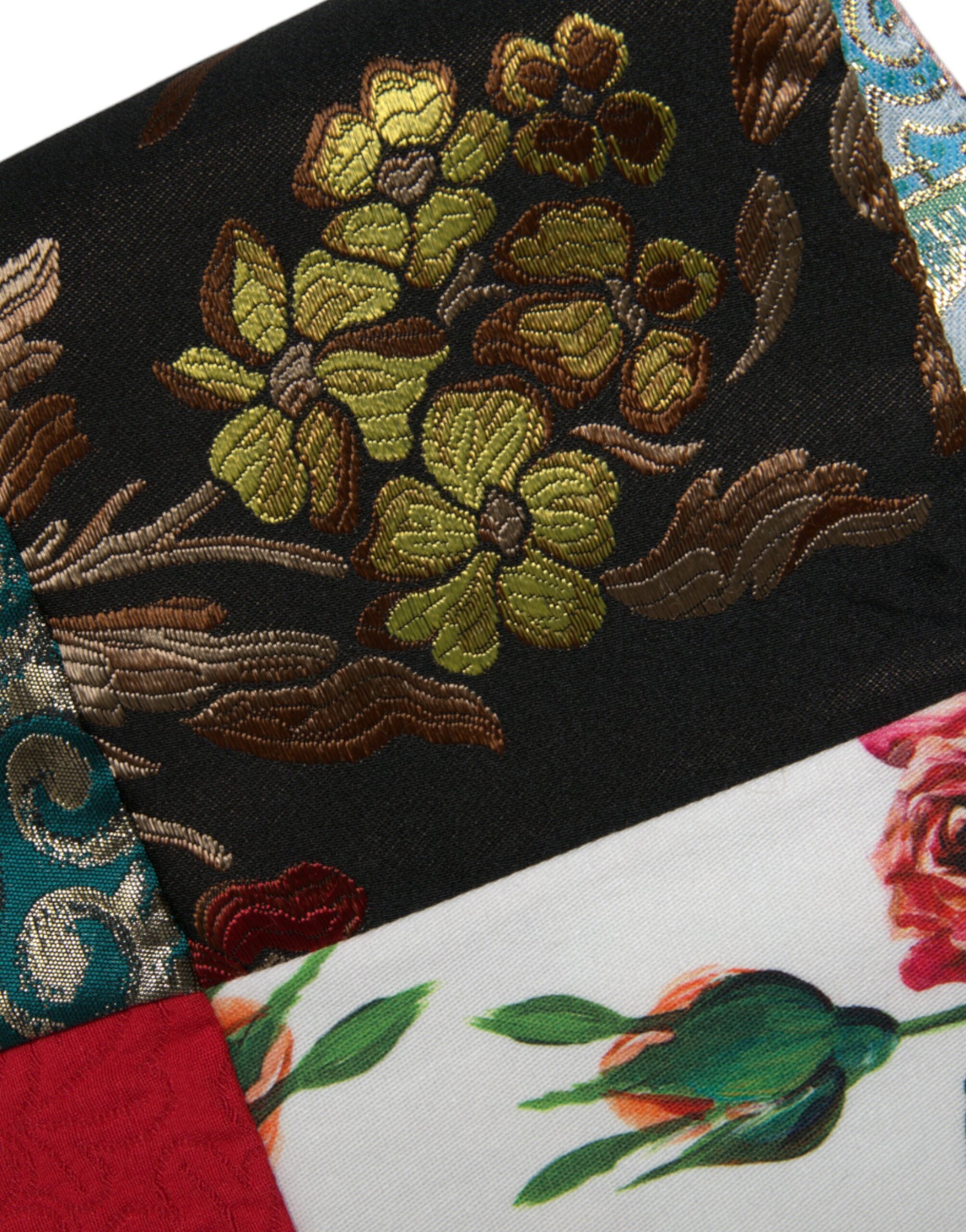 Dolce & Gabbana Multicolor Floral Patchwork Shift Mini Dress-5