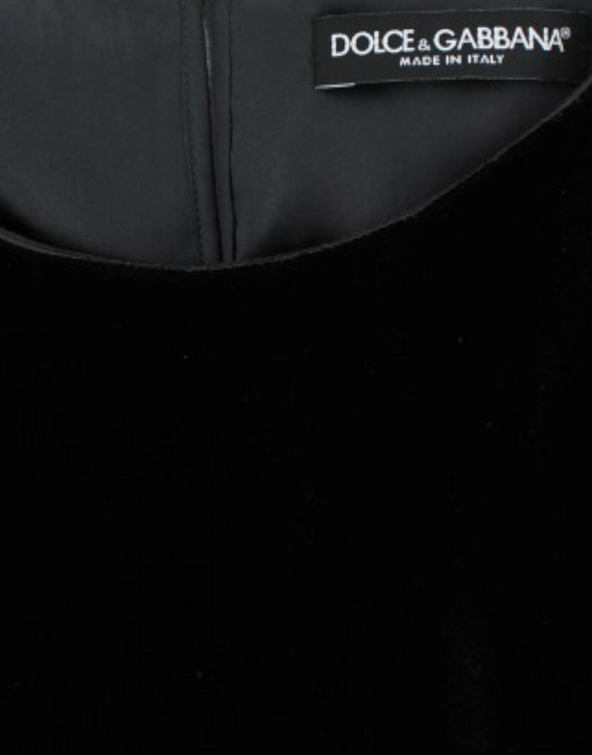 Dolce & Gabbana black velvet blouse with short sleeves-6
