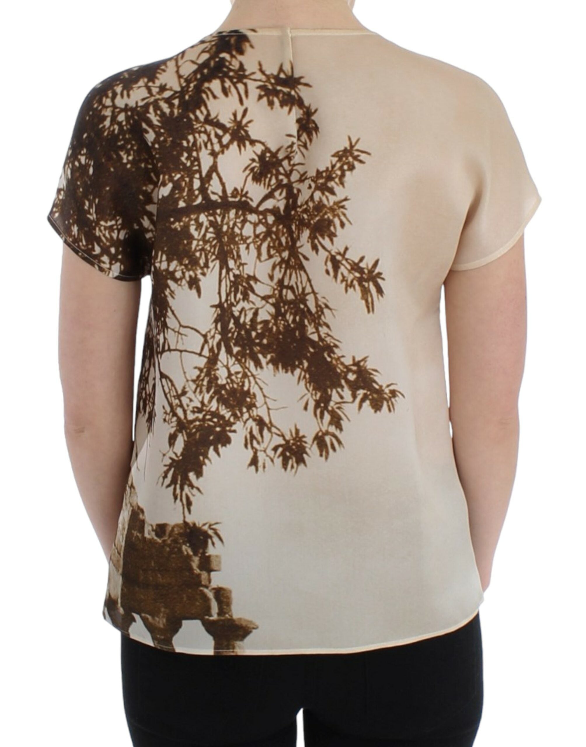 Dolce & Gabbana Braune Taormina-Seidenbluse-3