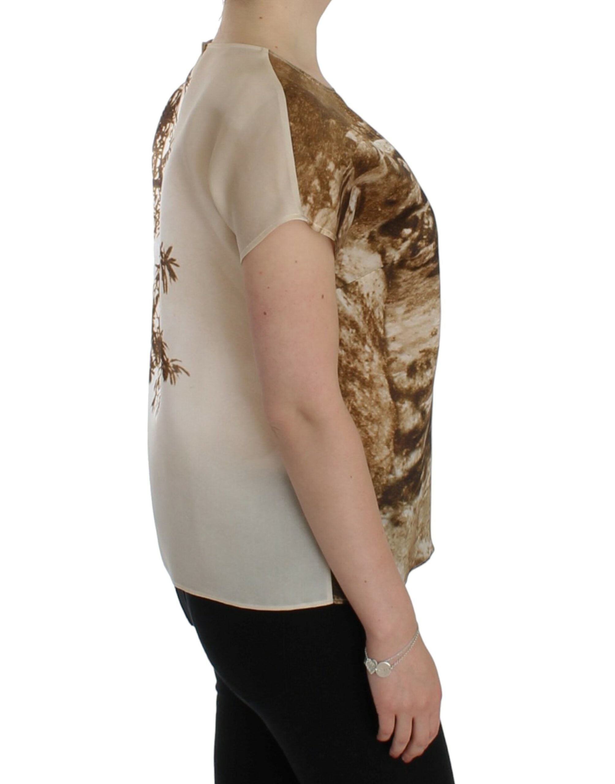 Dolce & Gabbana Braune Taormina-Seidenbluse-4
