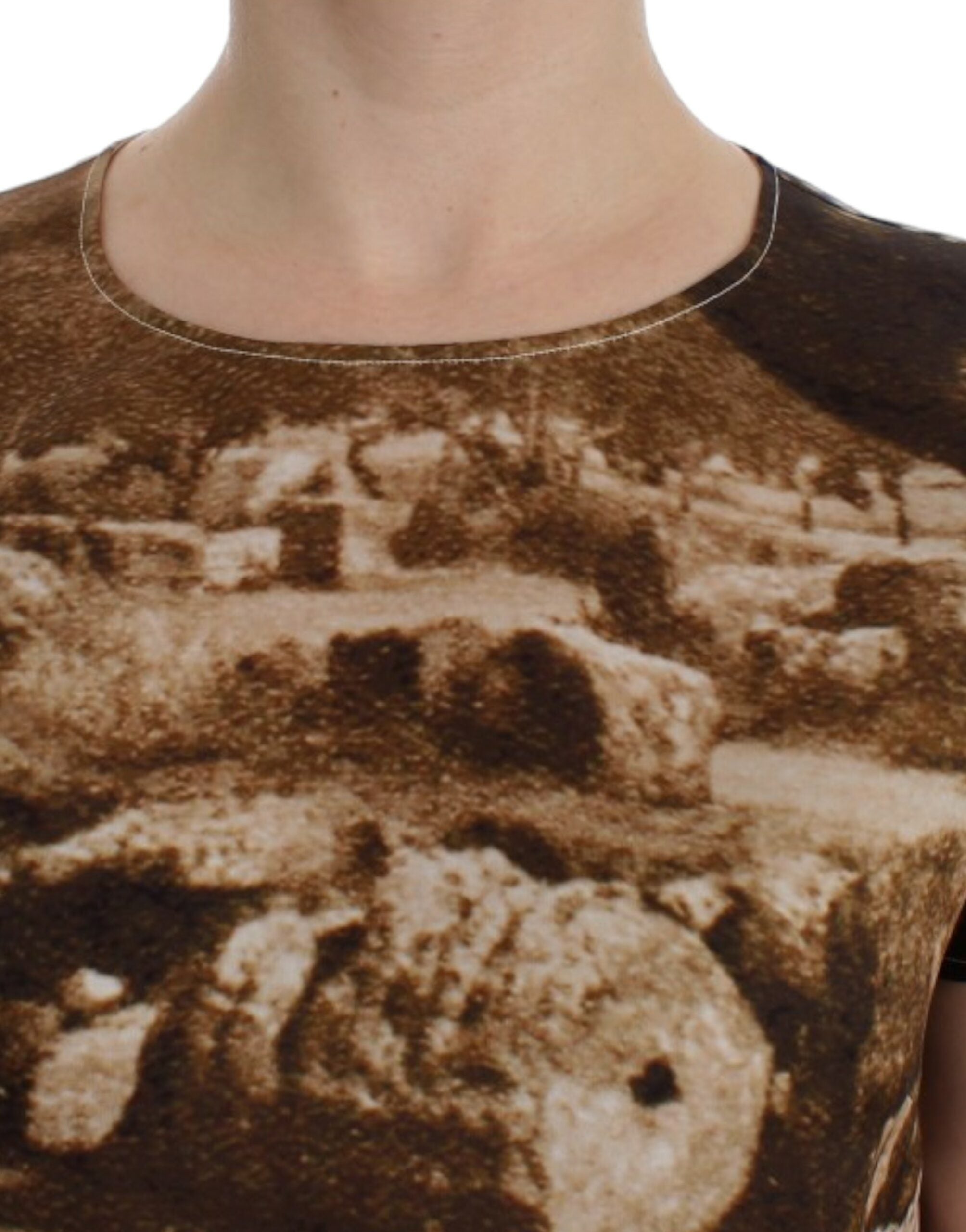 Dolce & Gabbana Braune Taormina-Seidenbluse-5