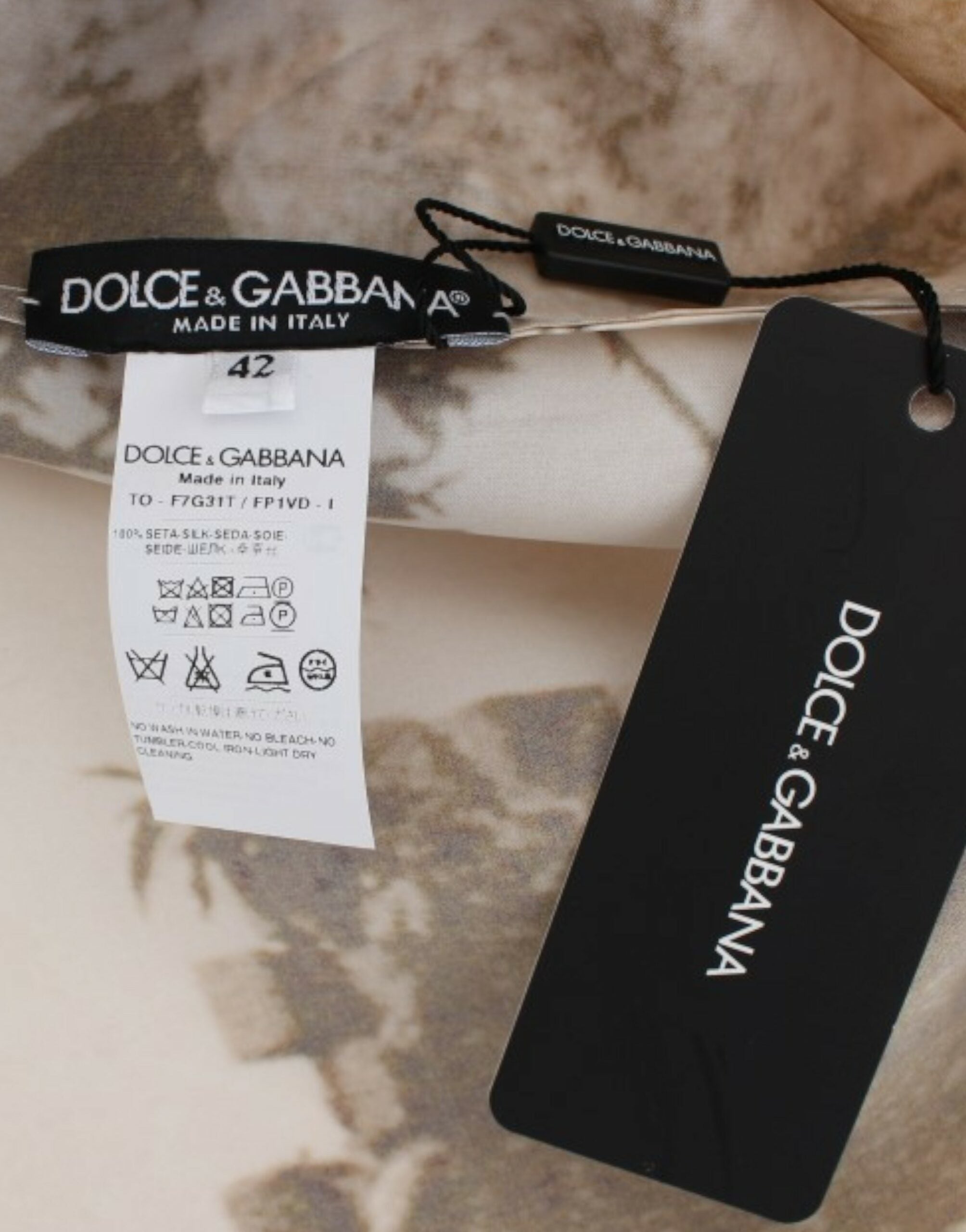Dolce & Gabbana Braune Taormina-Seidenbluse-7