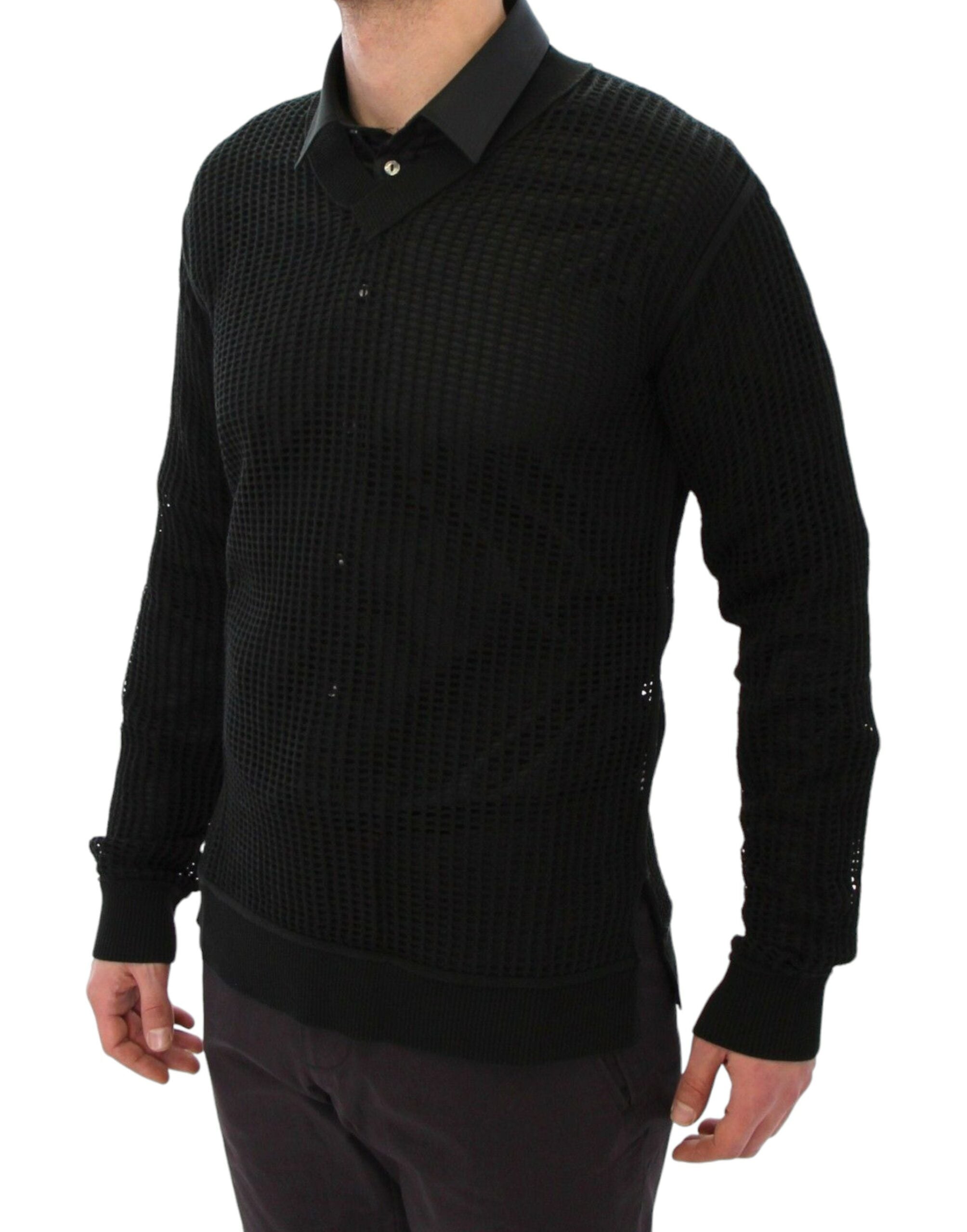 Dolce & Gabbana Dark Green Runway Mesh Pullover-2