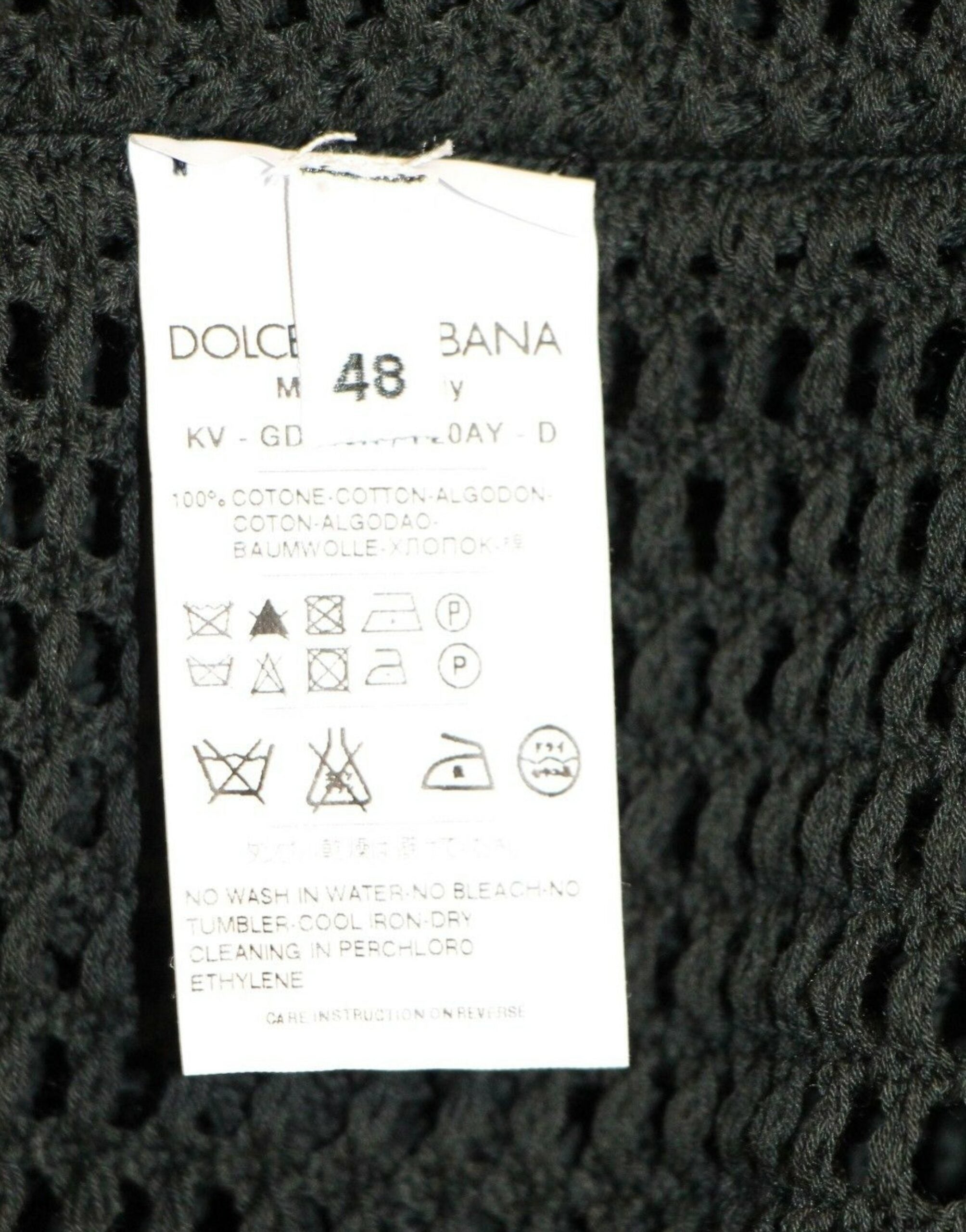 Dolce & Gabbana Dark Green Runway Mesh Pullover-5