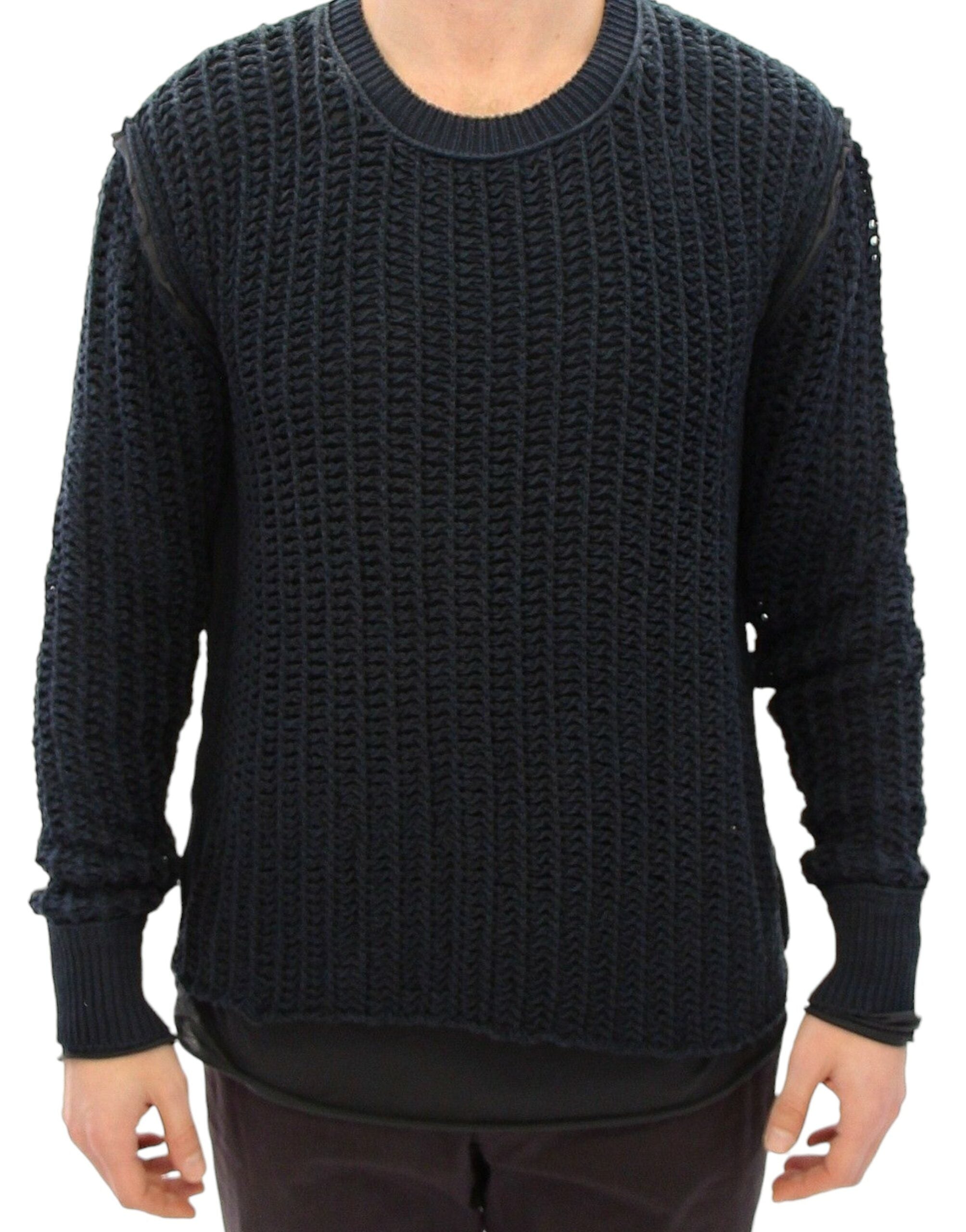Dolce & Gabbana Blue Runway Mesh Sweater