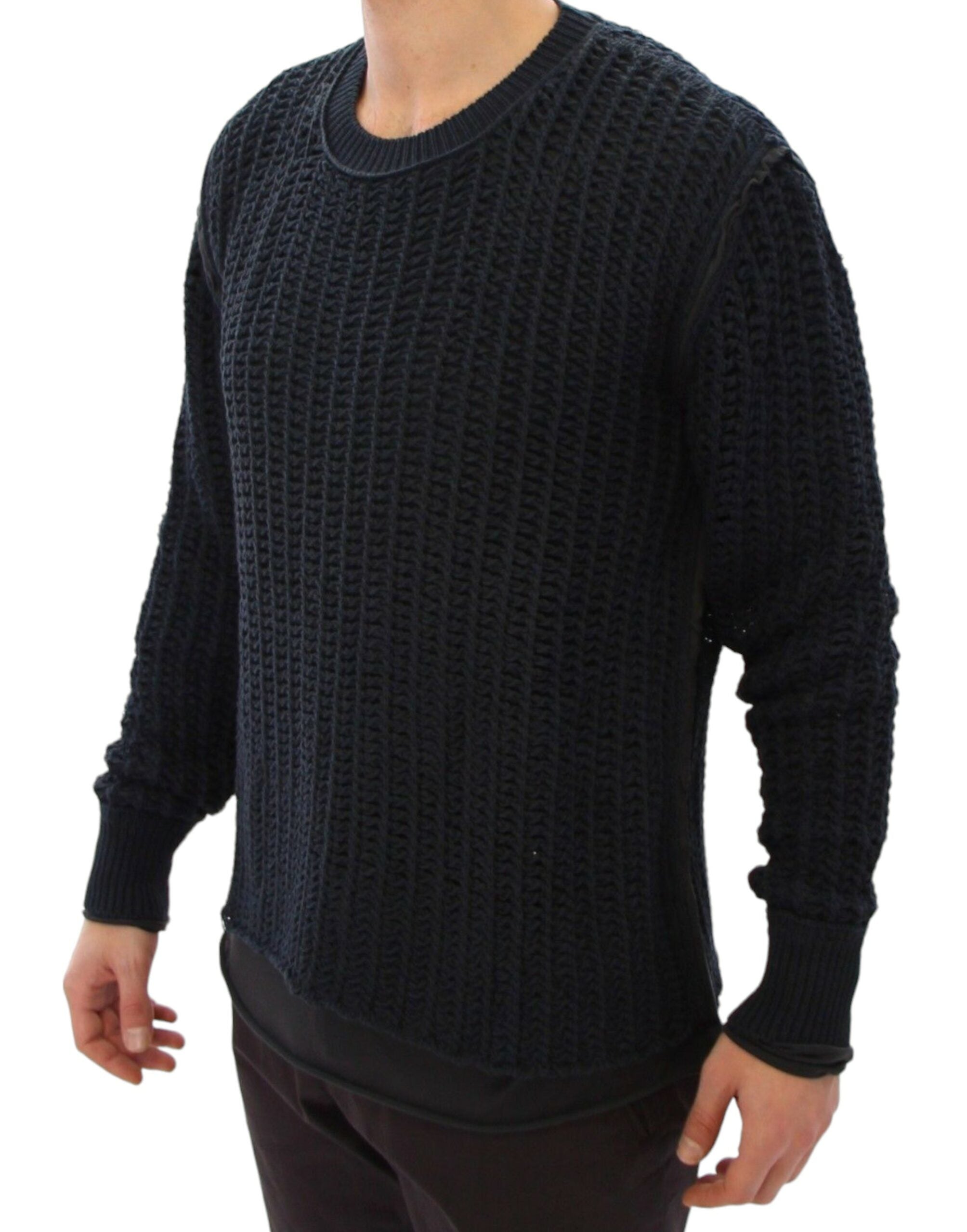 Dolce & Gabbana Blue Runway Mesh Sweater-2