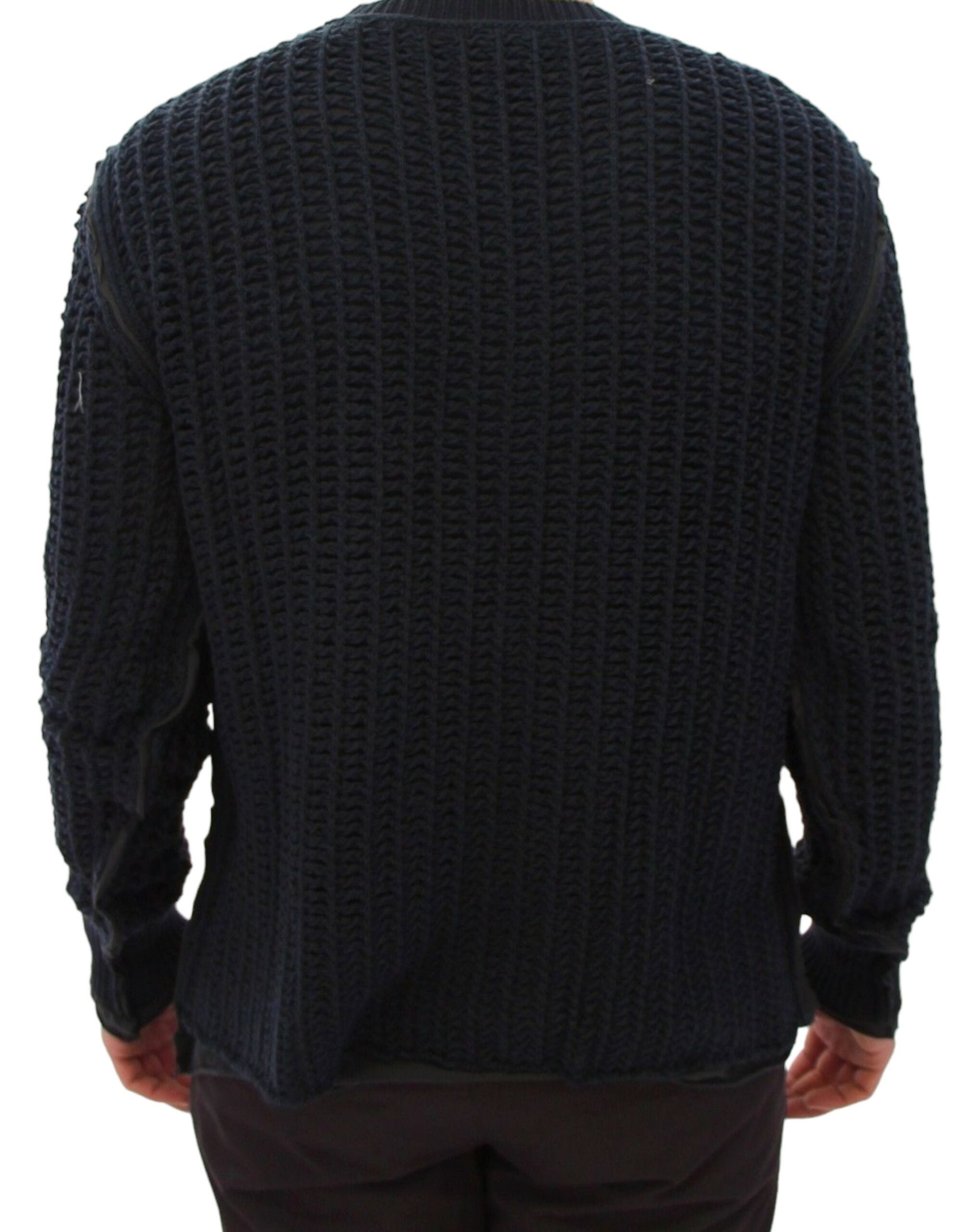 Dolce & Gabbana Blue Runway Mesh Sweater-3