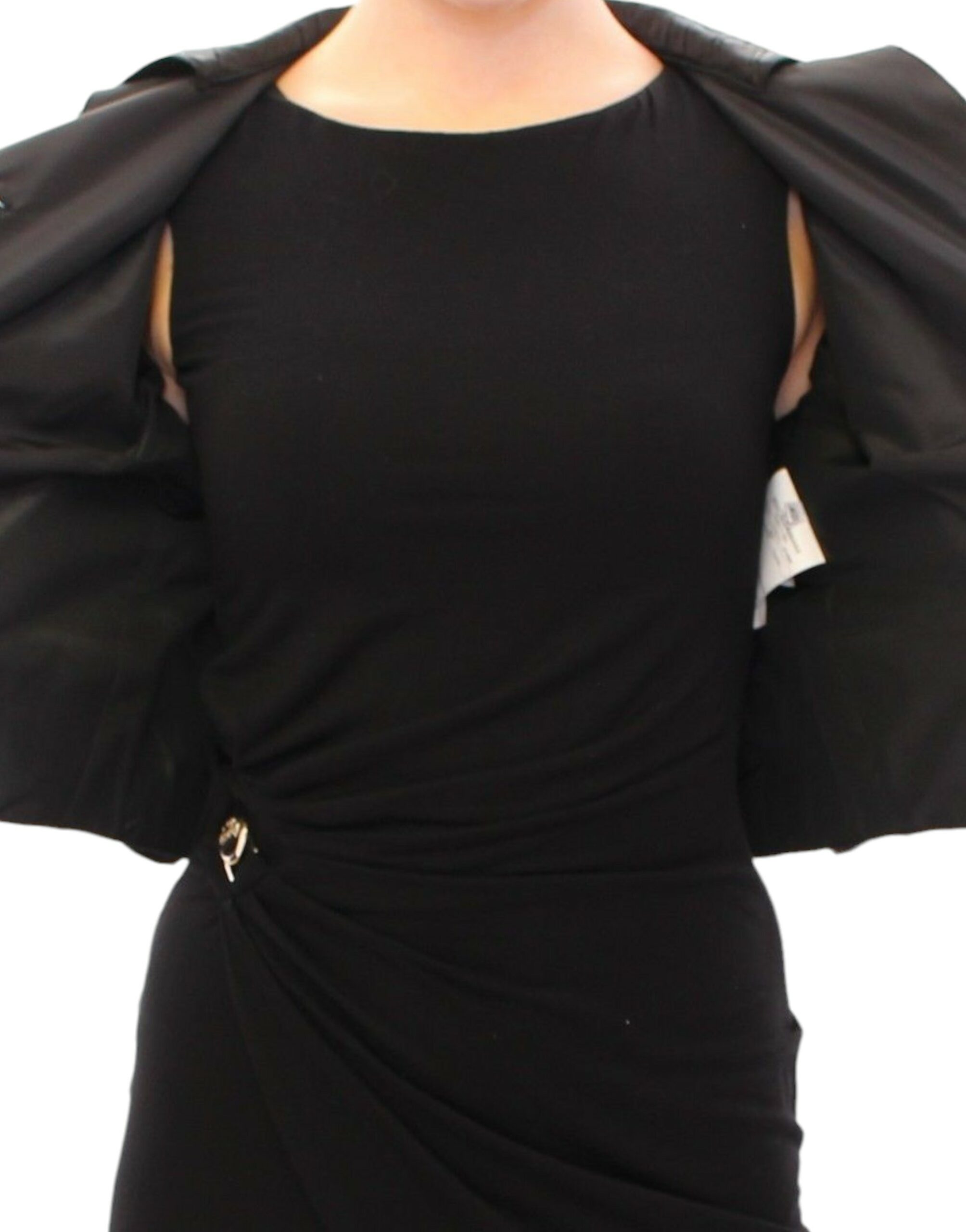 Dolce & Gabbana Black Short Bolero Shrug Jacket Coat-5