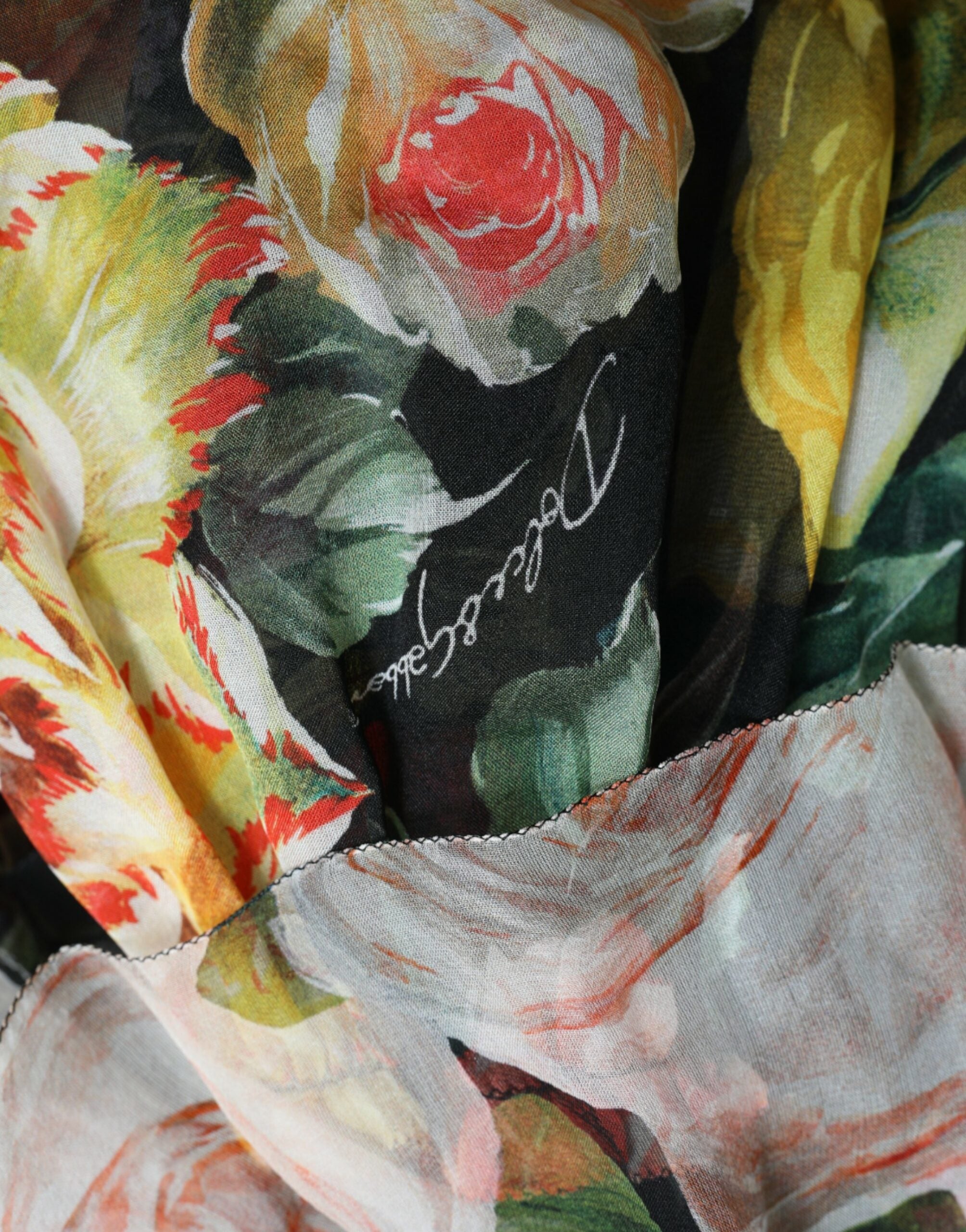 Dolce & Gabbana multicoloured floral tiered chiffon maxi dress-8