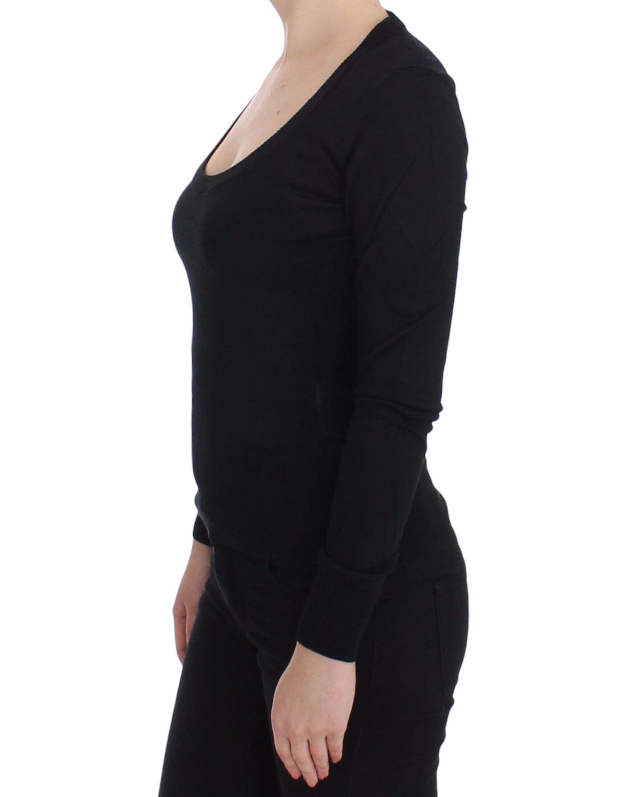 Dolce & Gabbana Schwarzer Kaschmirpullover mit Rundhalsausschnitt Pullover-2