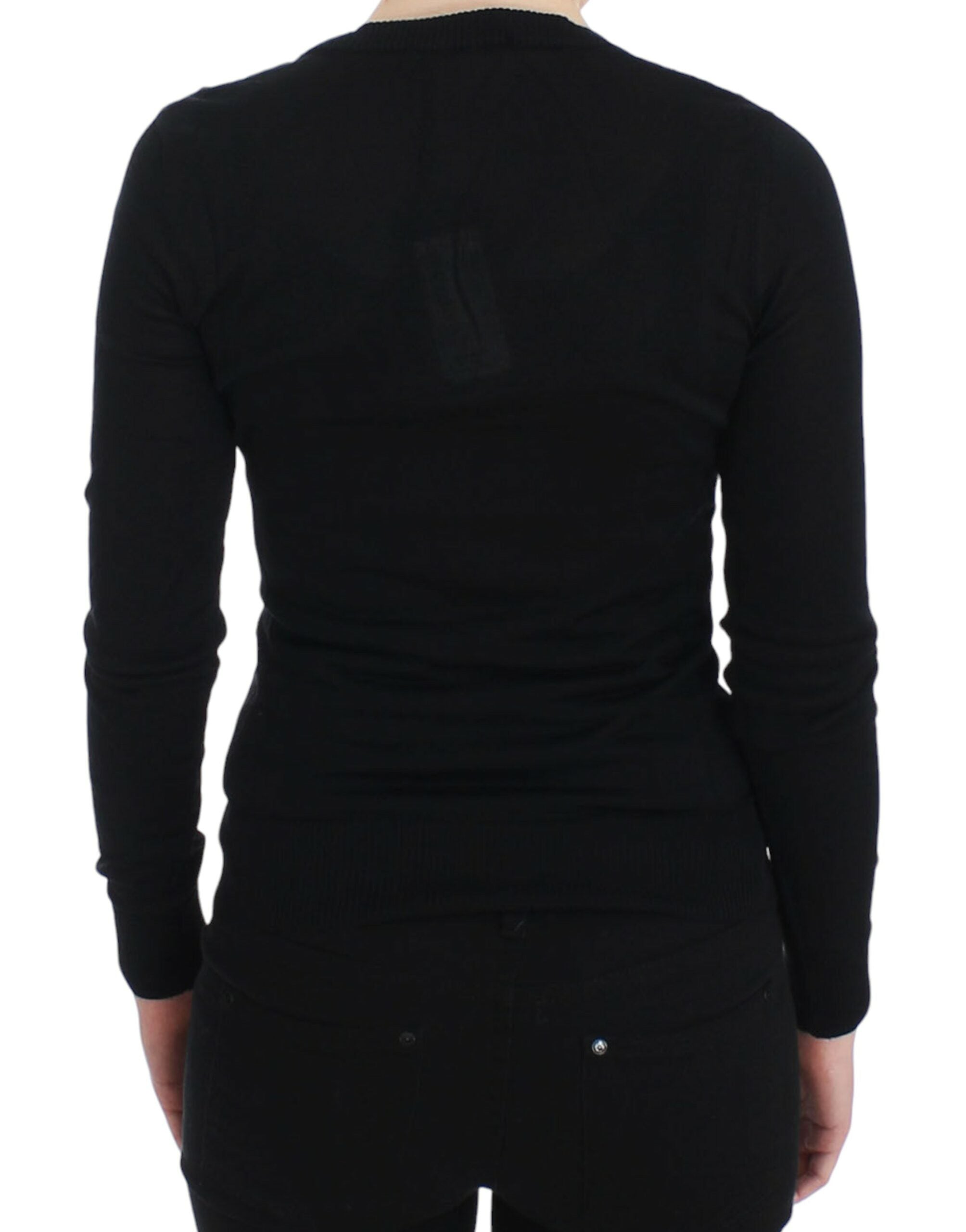 Dolce & Gabbana Schwarzer Kaschmirpullover mit Rundhalsausschnitt Pullover-3