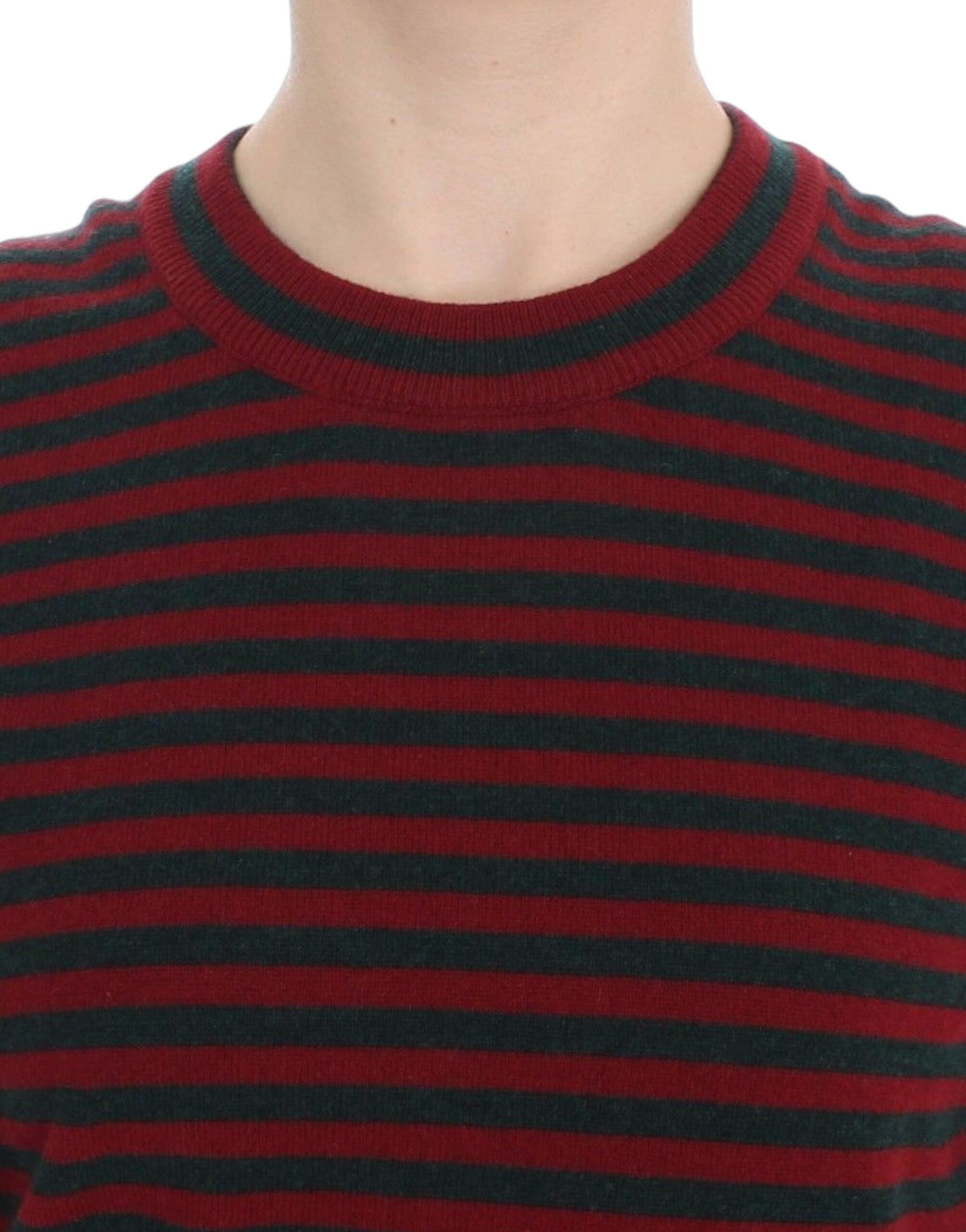 Dolce & Gabbana red-grey cashmere short-sleeved sweater-5