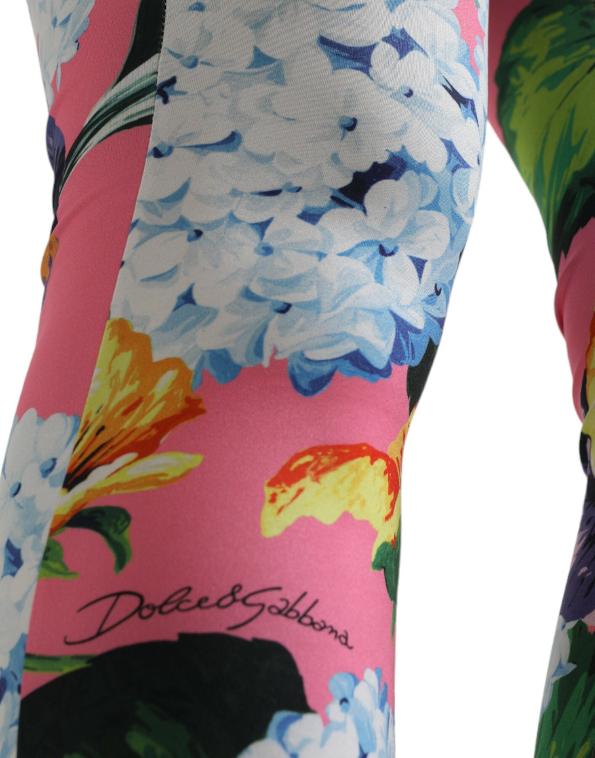 Dolce & Gabbana Multicolor Floral High-Waisted Leggings-4