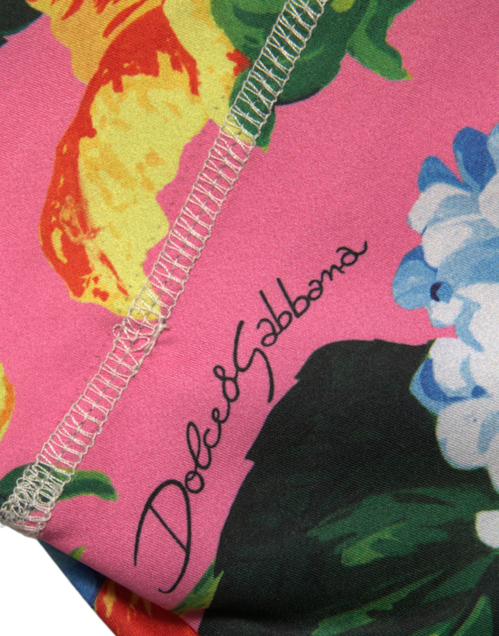 Dolce & Gabbana Multicolor Floral High-Waisted Leggings-6