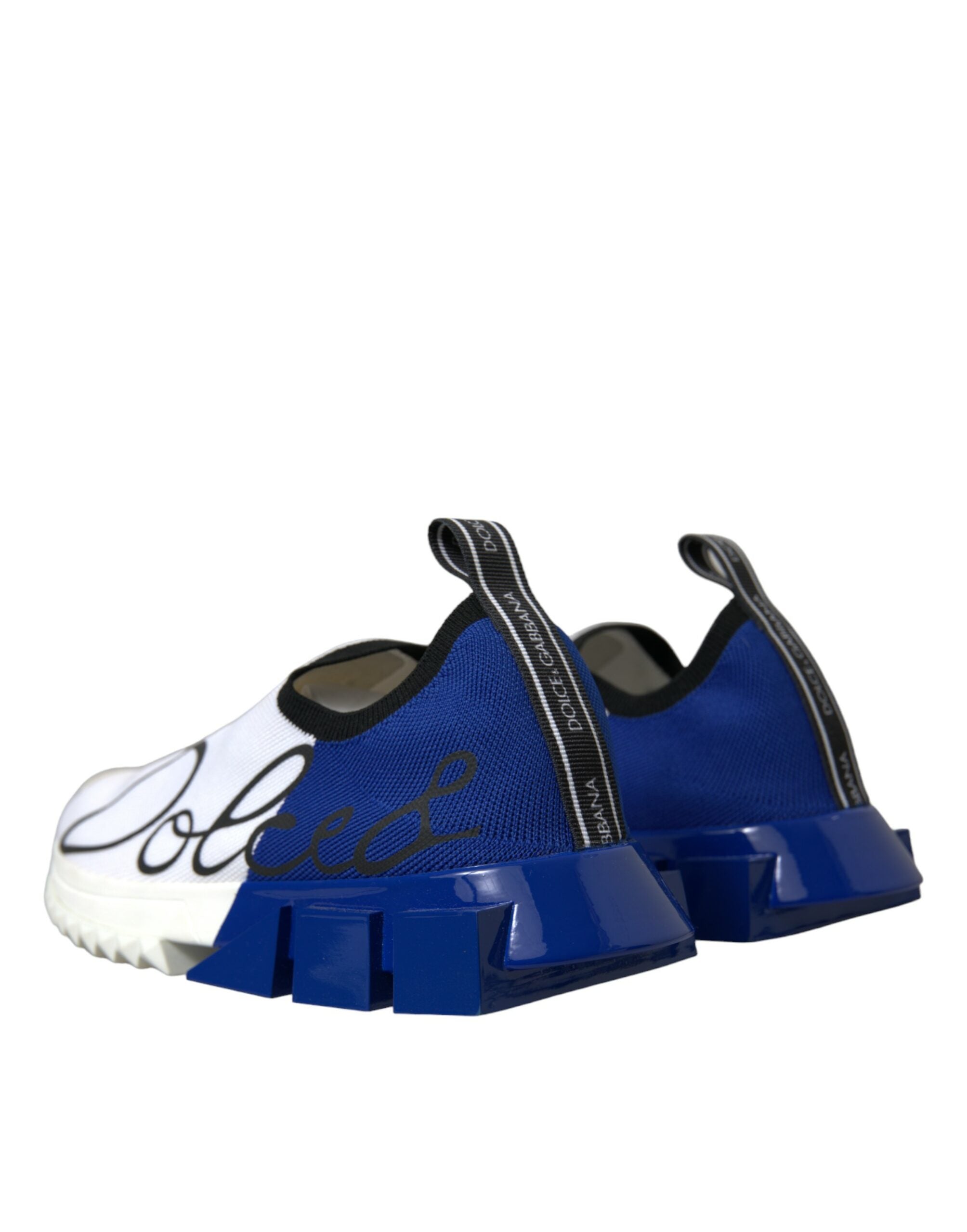 Dolce & Gabbana White Blue Sorrento Low Top Men's Casual Sneakers Shoes-4
