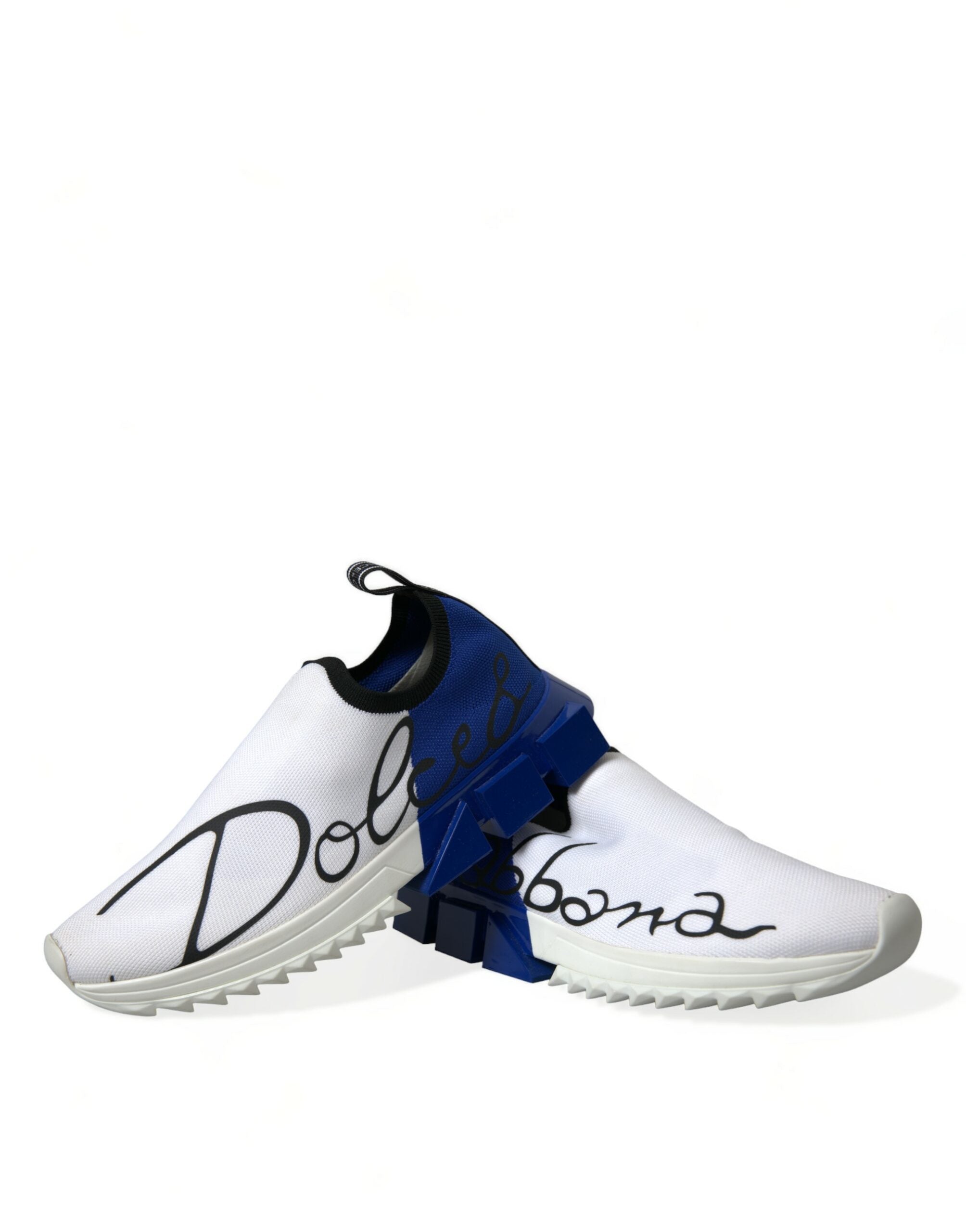 Dolce & Gabbana White Blue Sorrento Low Top Men's Casual Sneakers Shoes-7