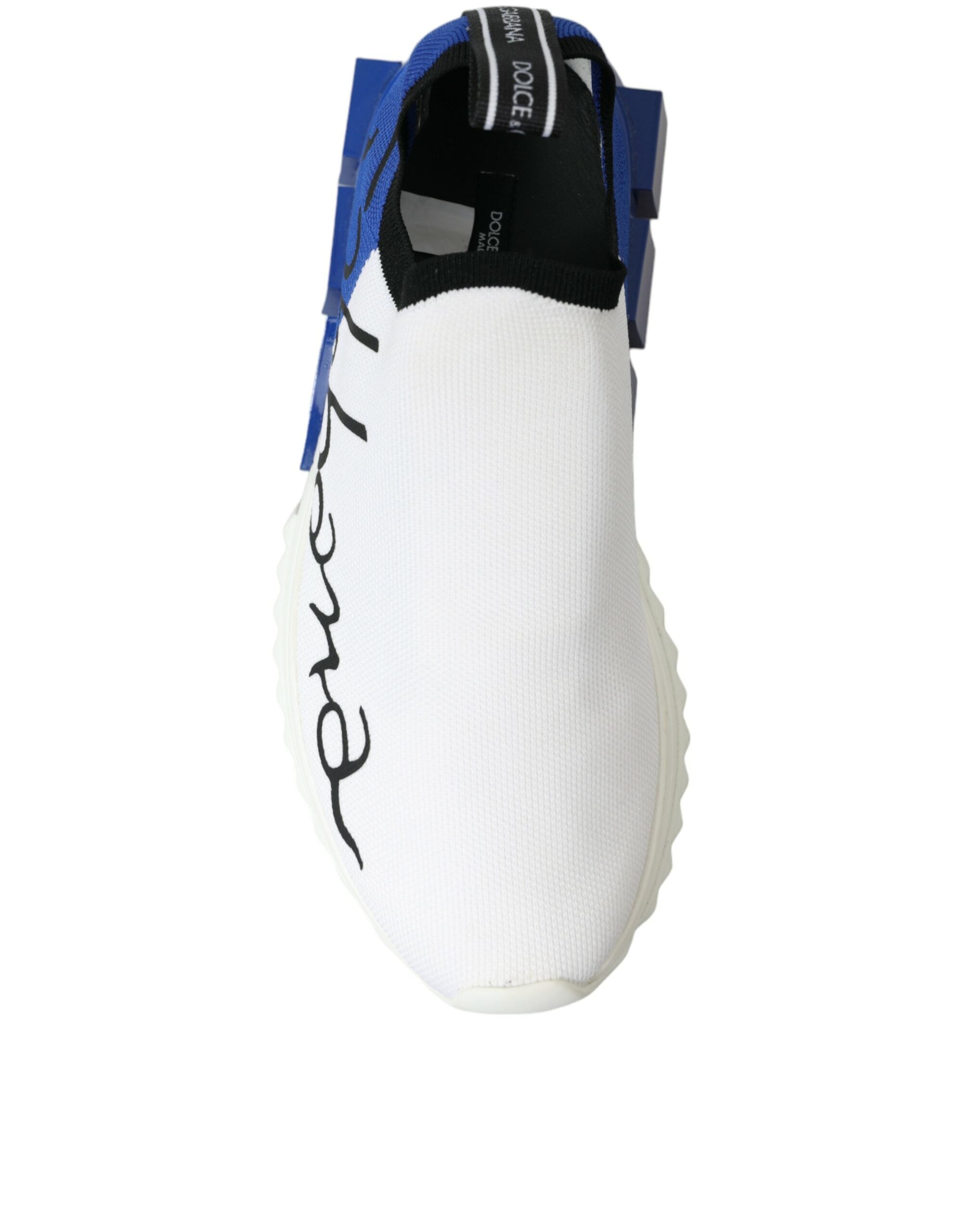 Dolce & Gabbana White Blue Sorrento Low Top Men's Casual Sneakers Shoes-8