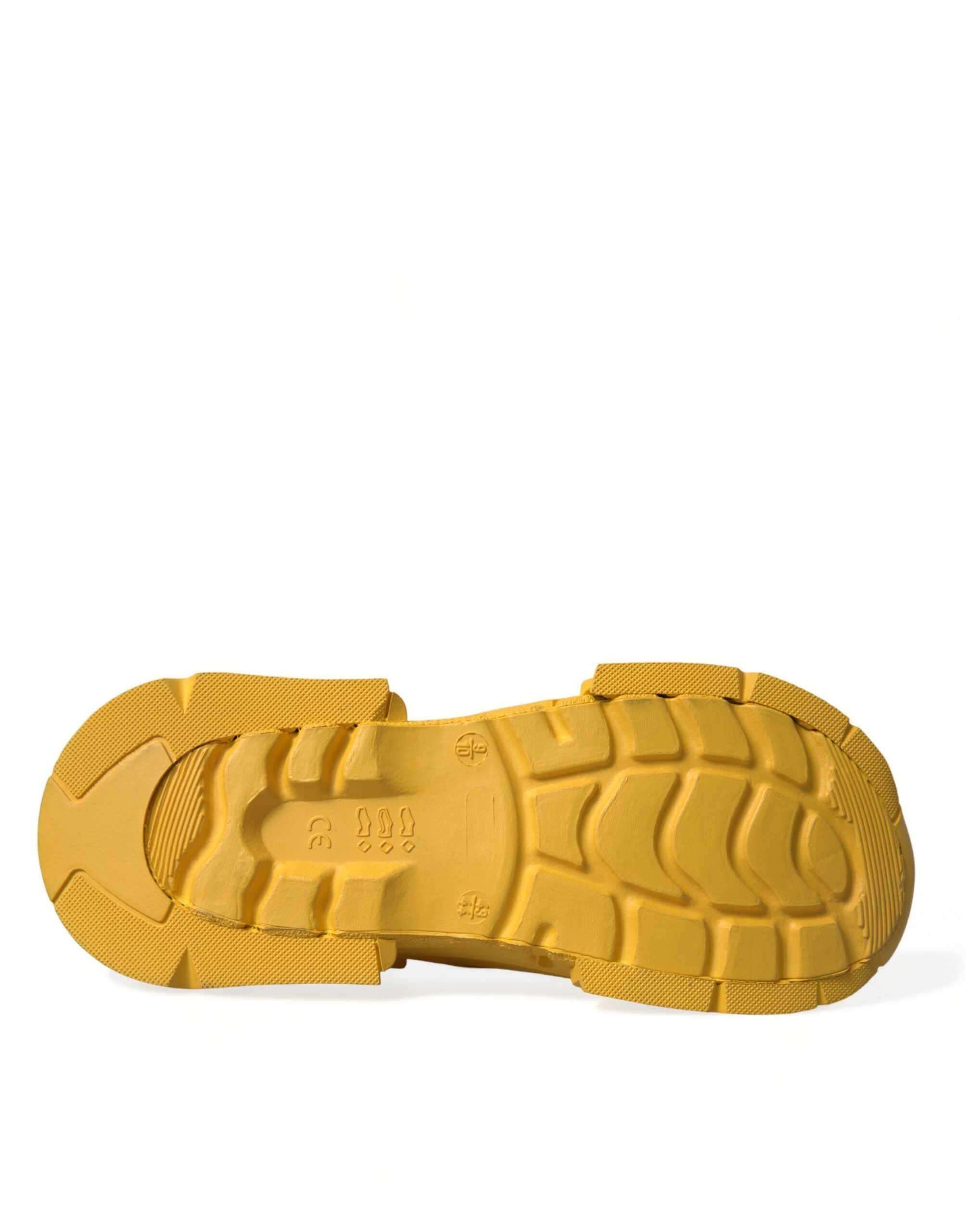 Dolce & Gabbana Yellow Green Rubber Clogs Men's Slippers Men's Shoes-6