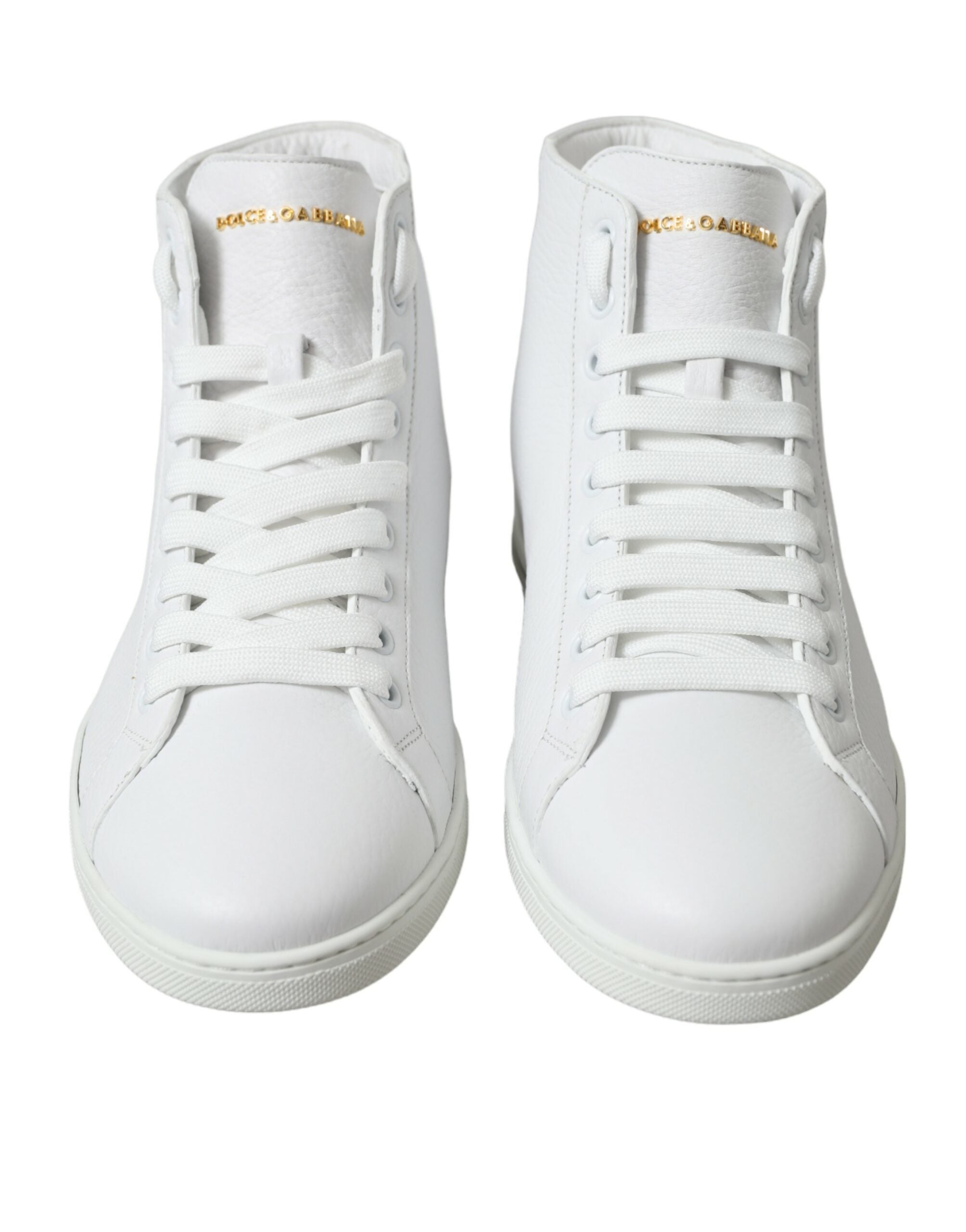Dolce & Gabbana White Saint Tropez High Top Men's Sneakers Shoes-2