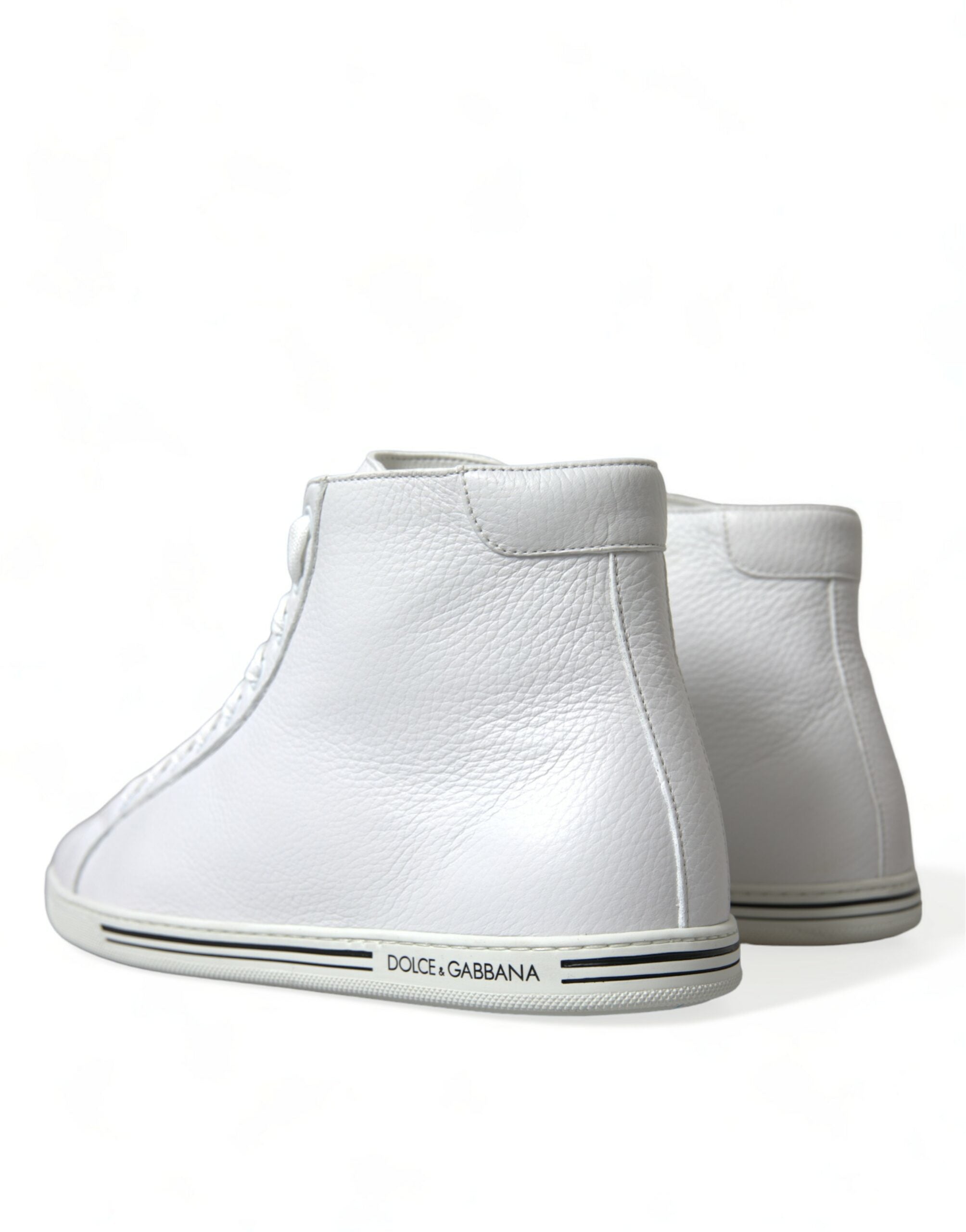 Dolce & Gabbana White Saint Tropez High Top Men's Sneakers Shoes-4