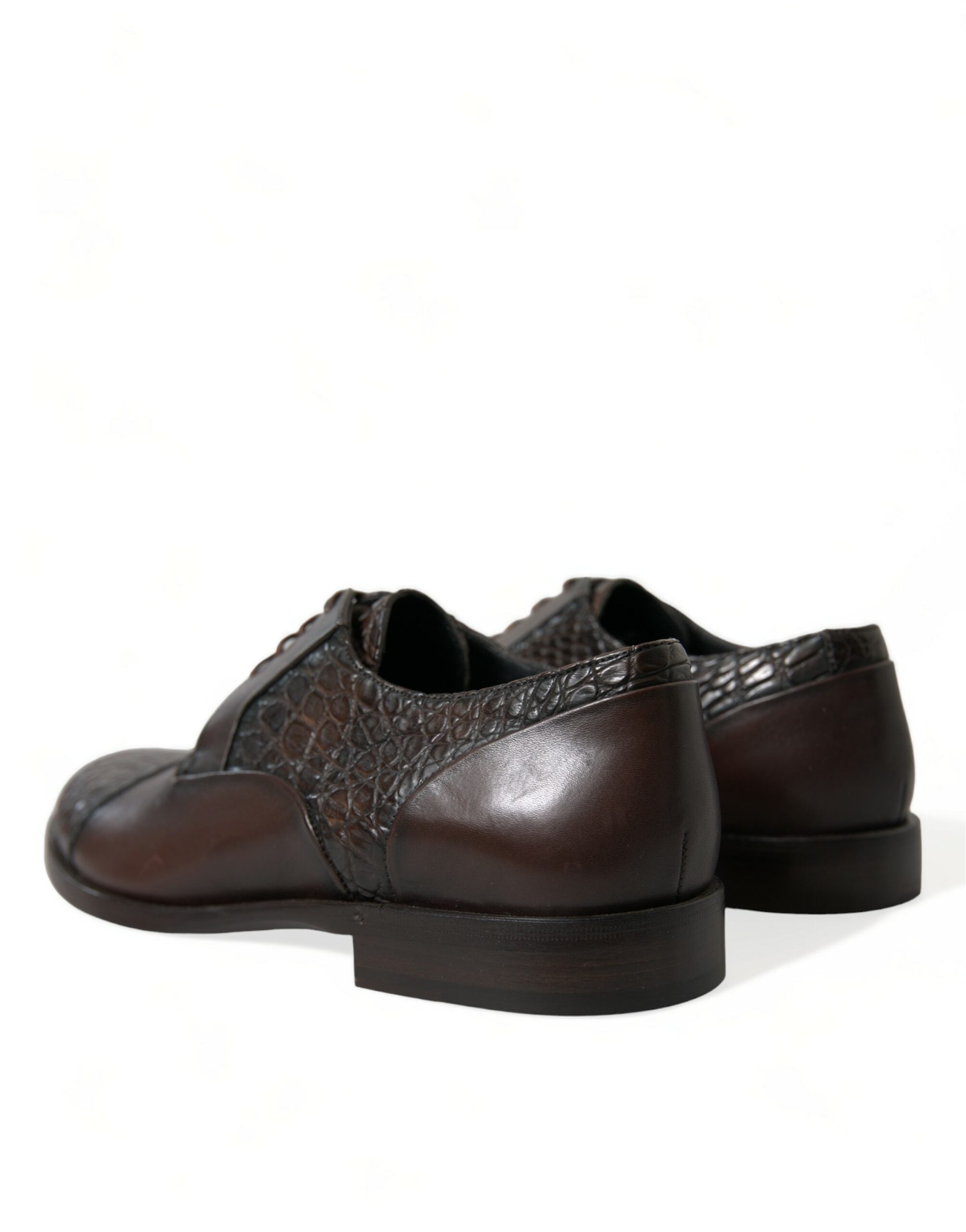 Dolce & Gabbana Brown Exotic Leather Lace-Up Oxford Dress Shoes-4