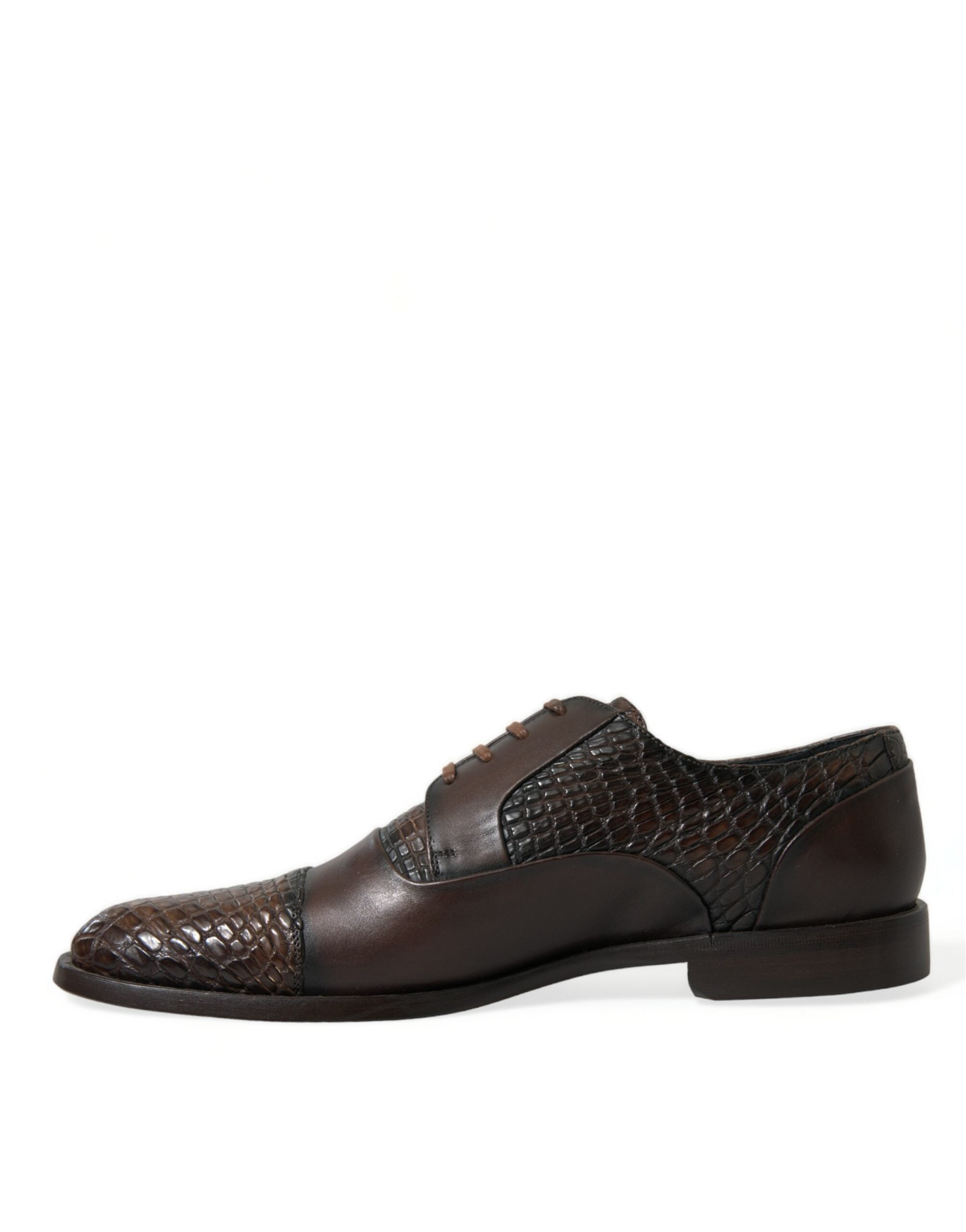 Dolce & Gabbana Brown Exotic Leather Lace-Up Oxford Dress Shoes-5