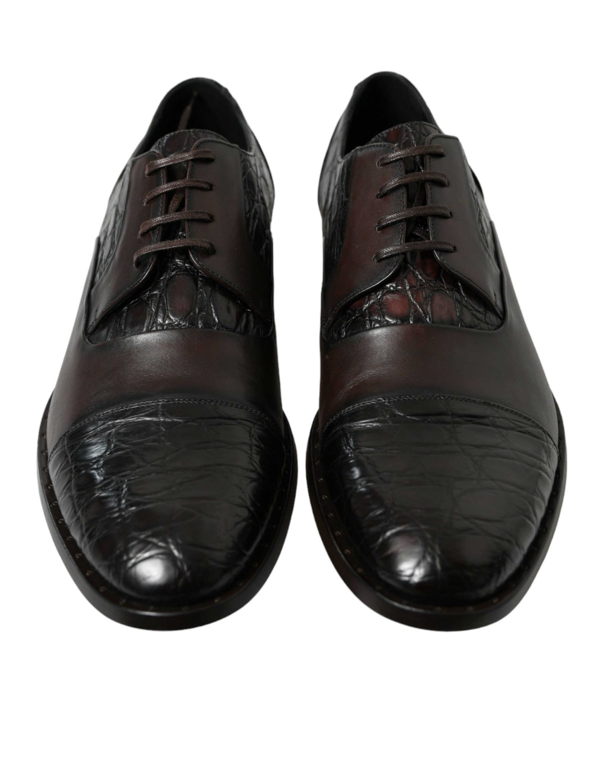 Dolce & Gabbana Brown Exotic Leather Formal Men's Dress Shoes-2