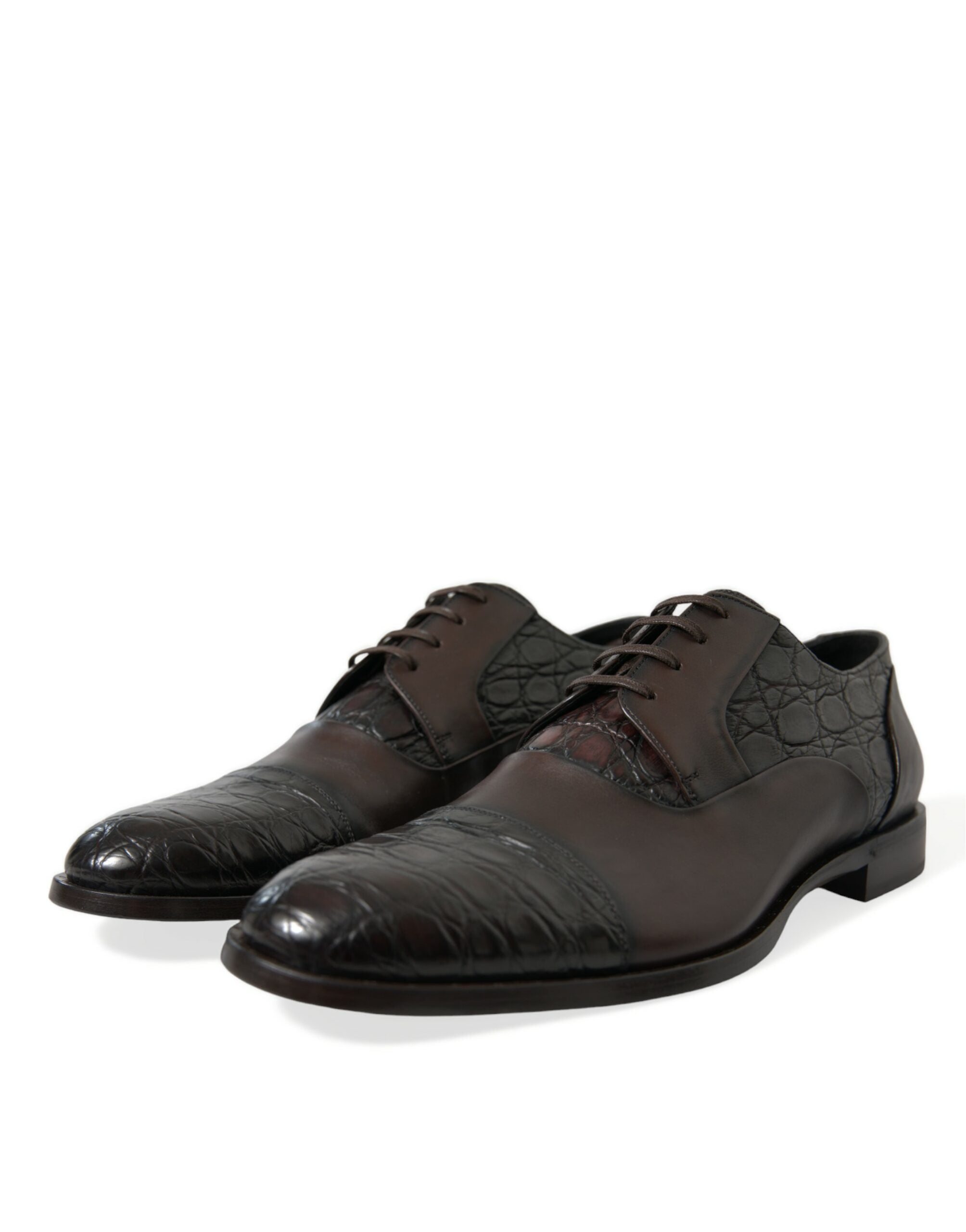 Dolce & Gabbana Brown Exotic Leather Formal Men's Dress Shoes-3