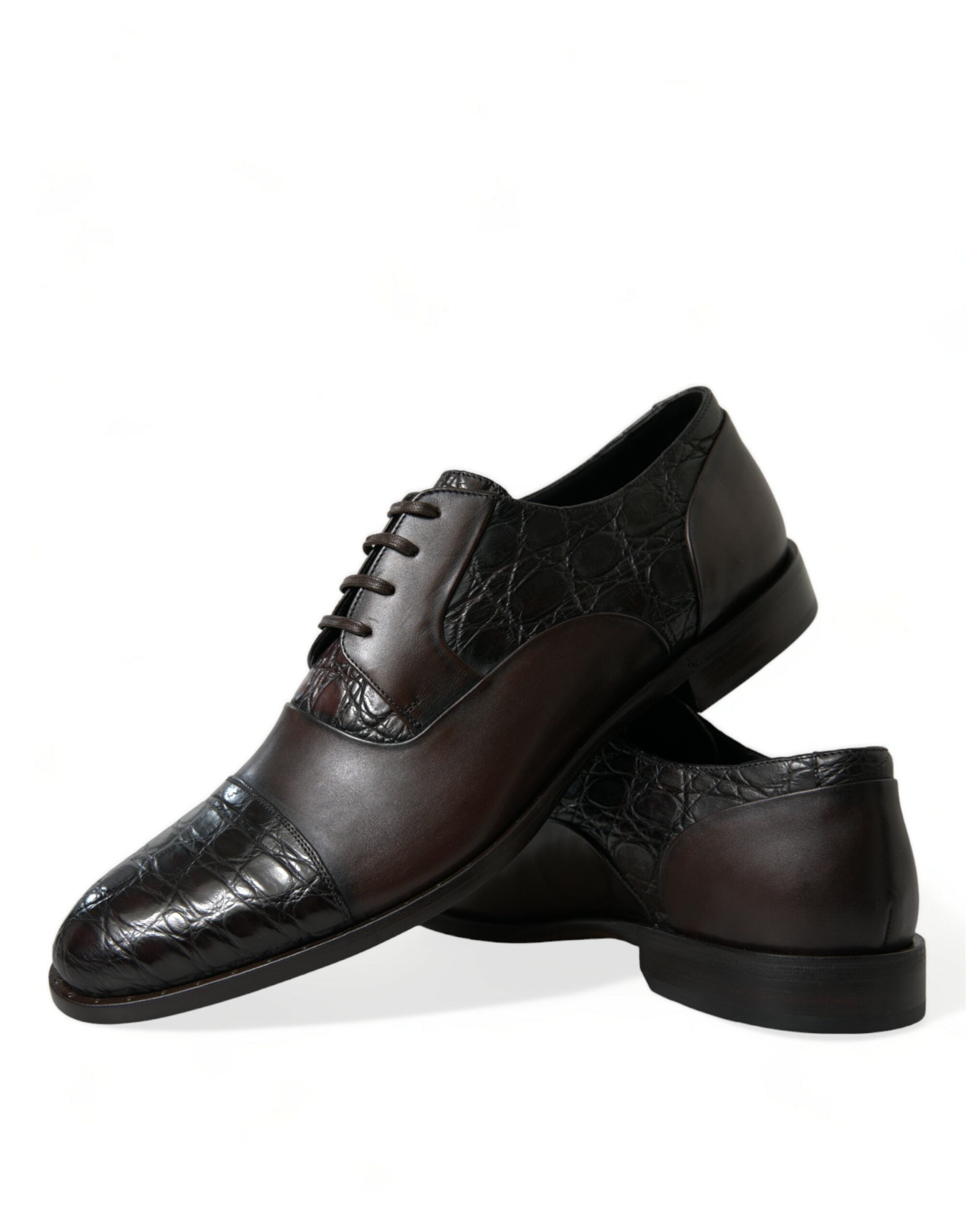 Dolce & Gabbana Brown Exotic Leather Formal Men's Dress Shoes