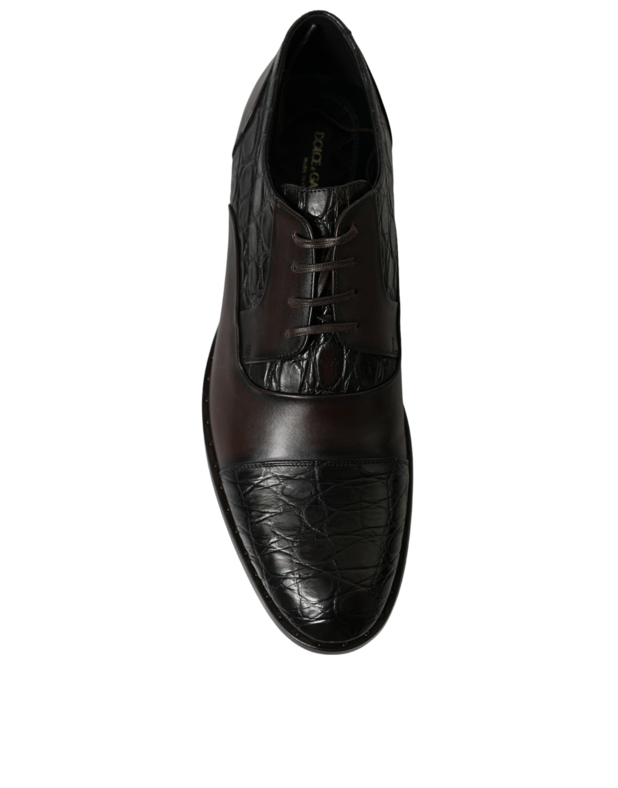 Dolce & Gabbana Brown Exotic Leather Formal Men's Dress Shoes-7