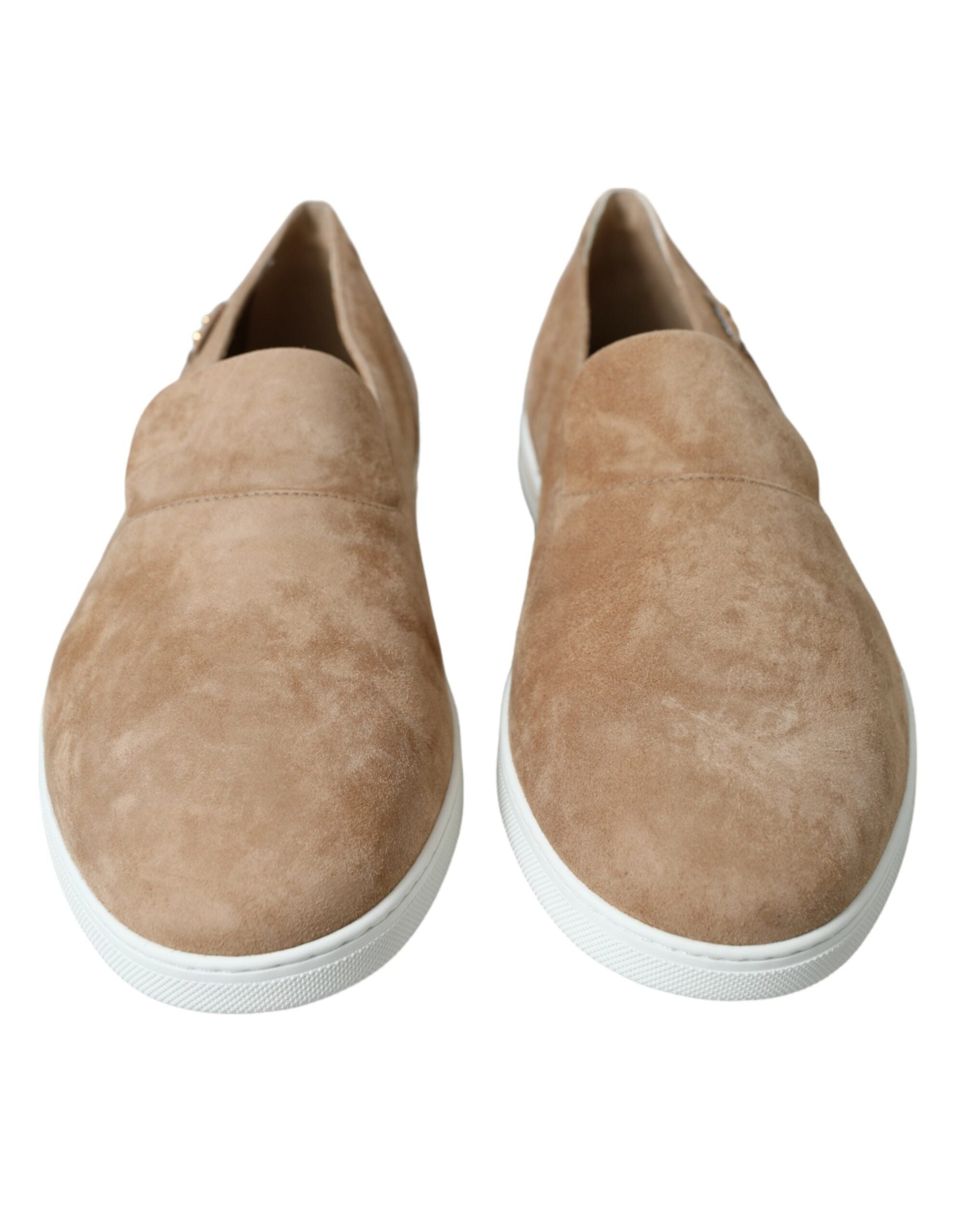 Mocasines y zapatillas de ante beige con diseño de caimán de Dolce & Gabbana para hombre-2