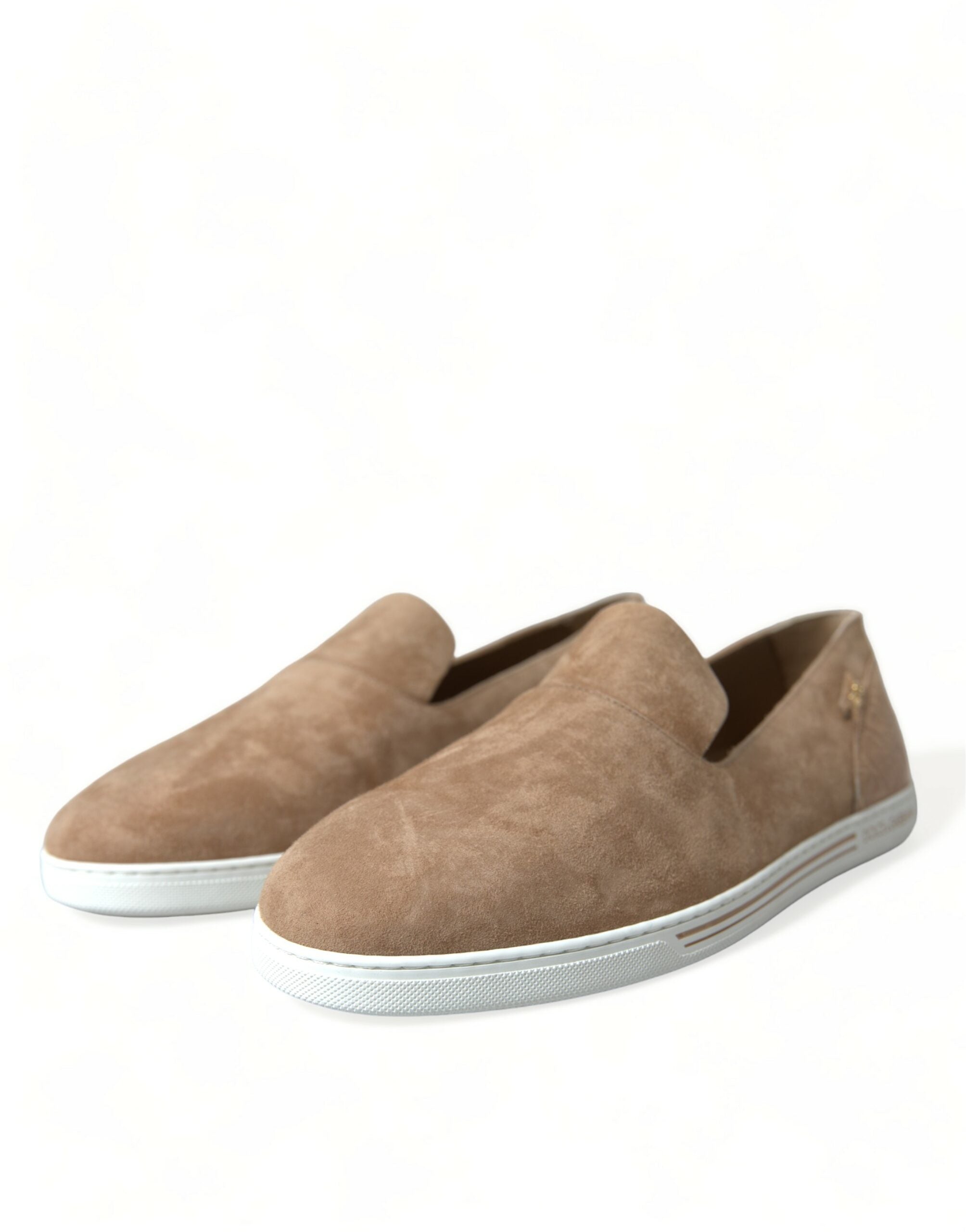 Mocasines y zapatillas de ante beige con diseño de caimán de Dolce & Gabbana para hombre-3
