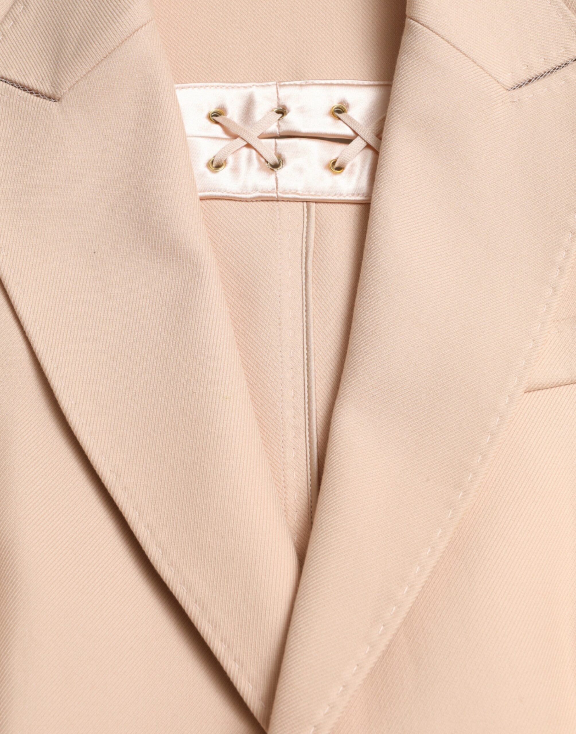 Dolce & Gabbana Beige Cotton Single-Breasted Long Coat Jacket-7