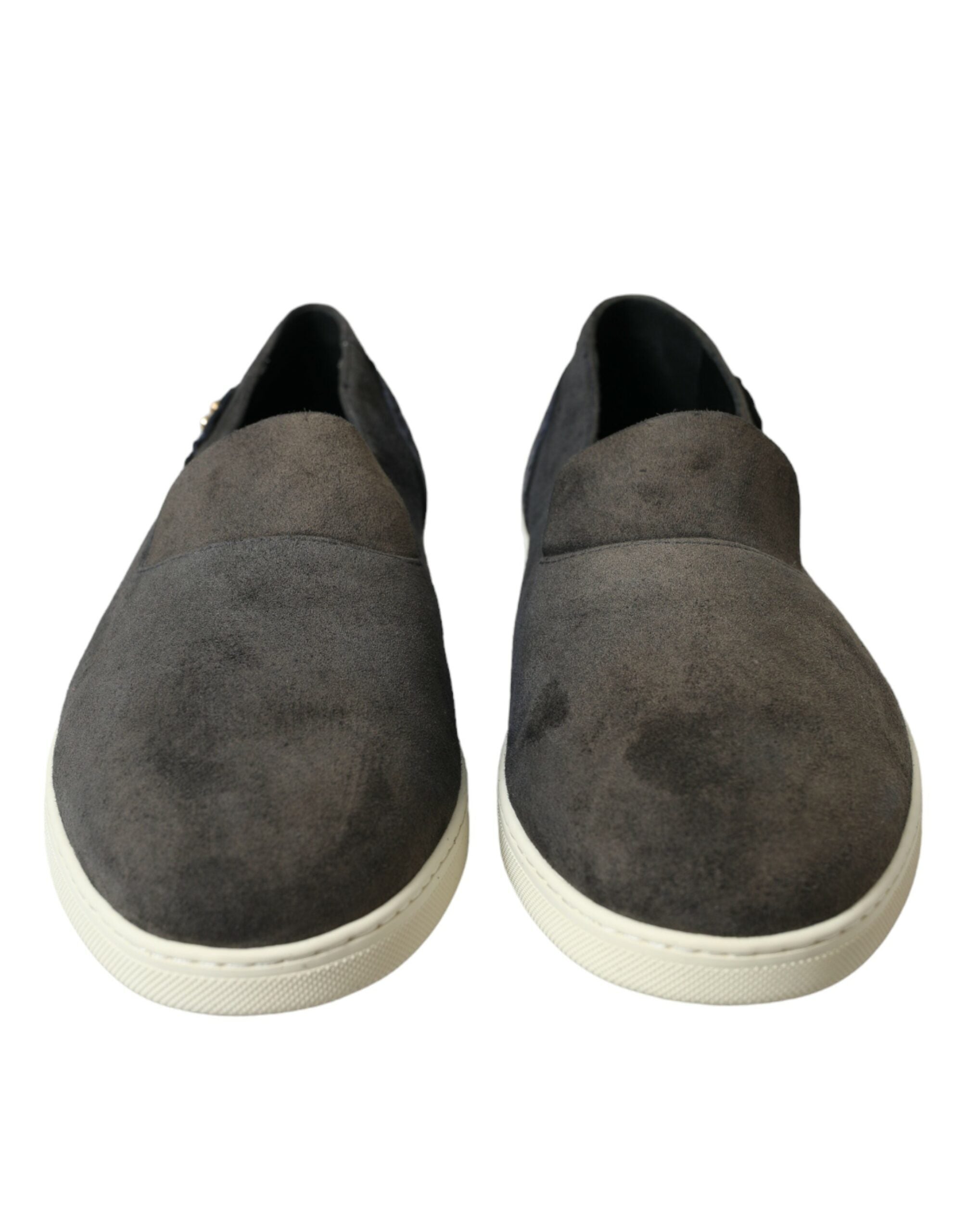 Dolce & Gabbana Blue Suede Caiman Men's Loafers Slippers Shoes-2