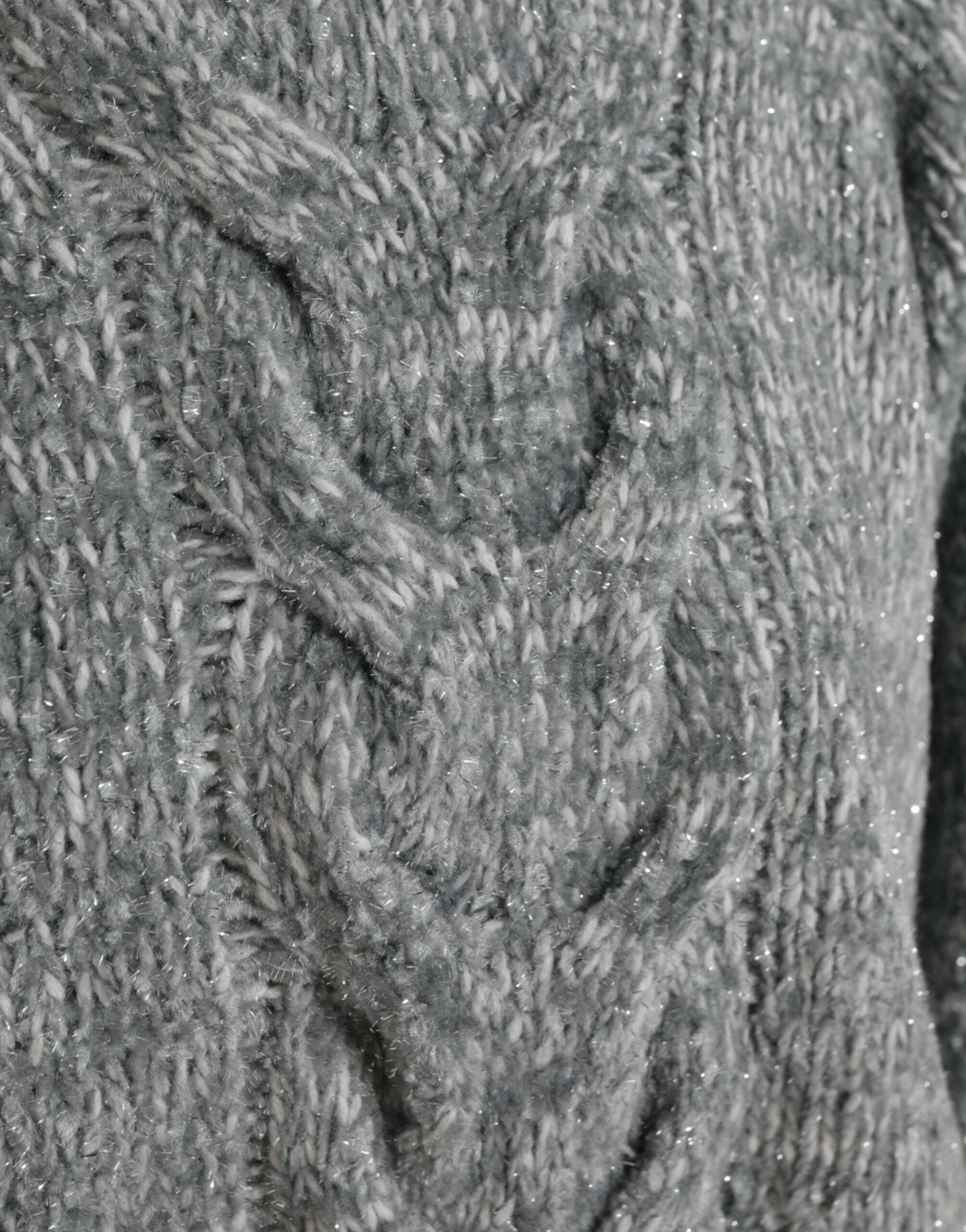 Suéter de cuello alto de cachemir gris de Dolce & Gabbana-5