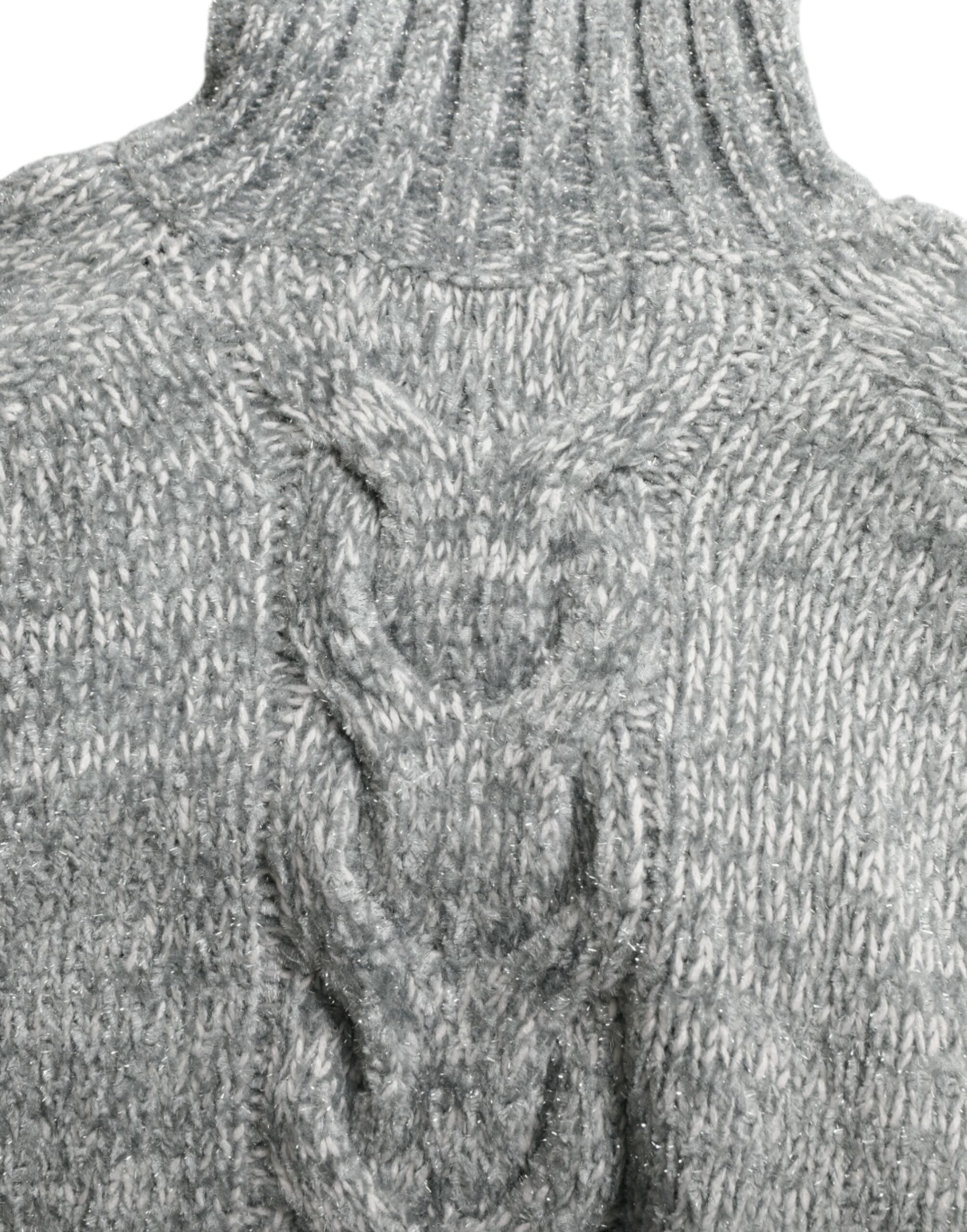 Suéter de cuello alto de cachemir gris de Dolce & Gabbana-6