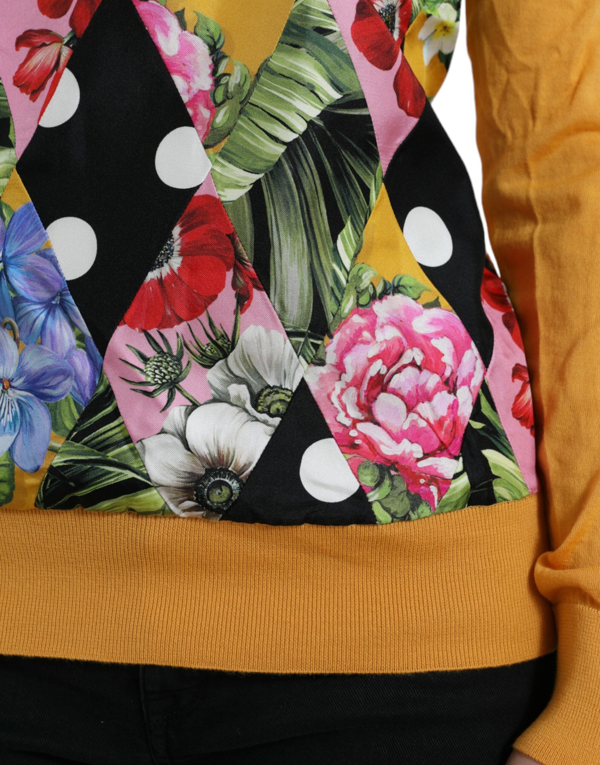 Dolce & Gabbana multicoloured patchwork Henley sweater in cashmere-7