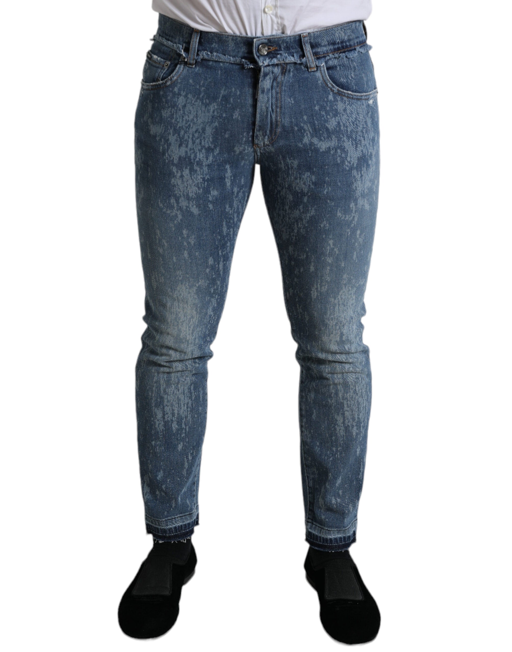 Dolce & Gabbana Blue Wash Skinny Cotton Stretch Denim Jeans