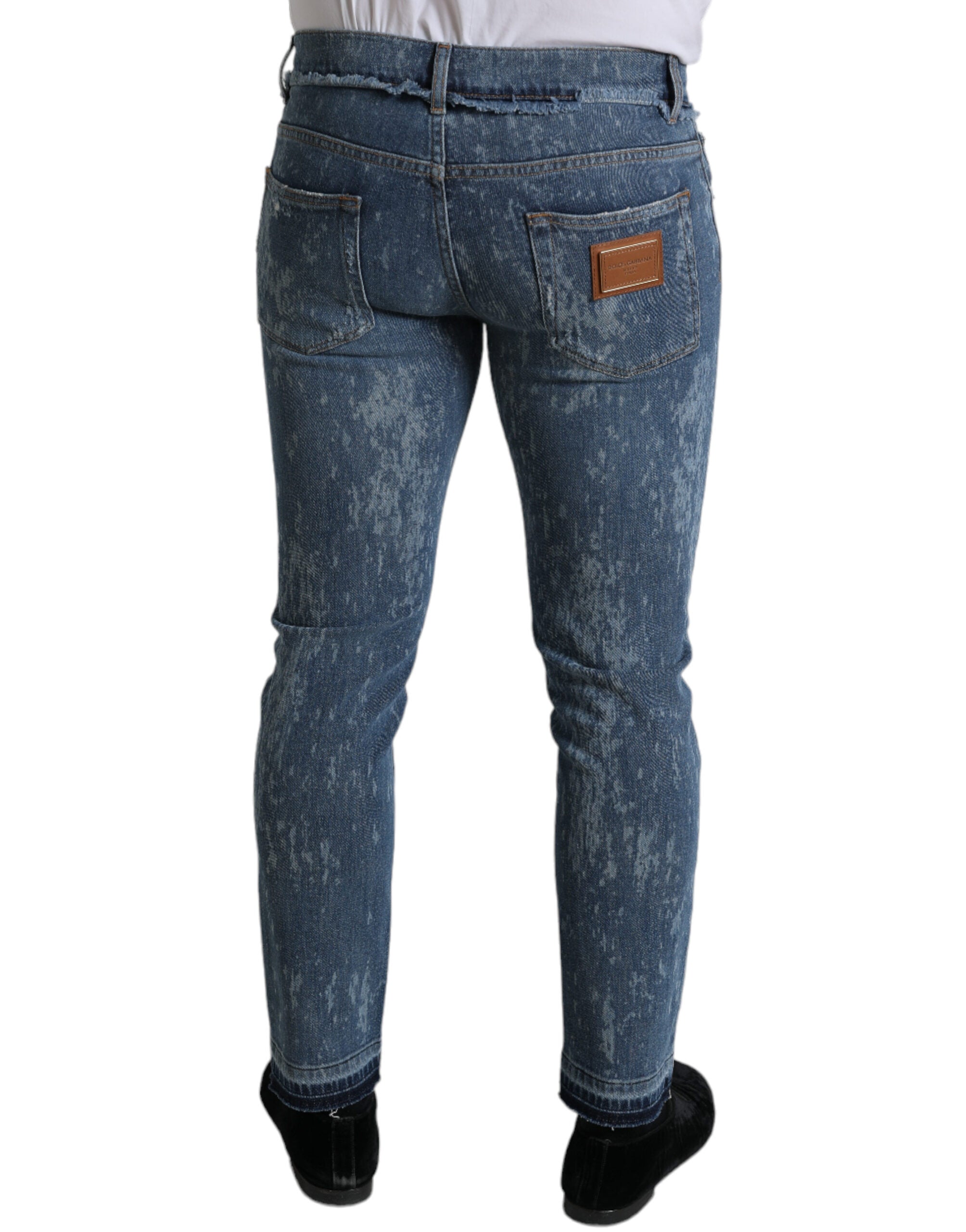 Dolce & Gabbana Blue Wash Skinny Cotton Stretch Denim Jeans-2