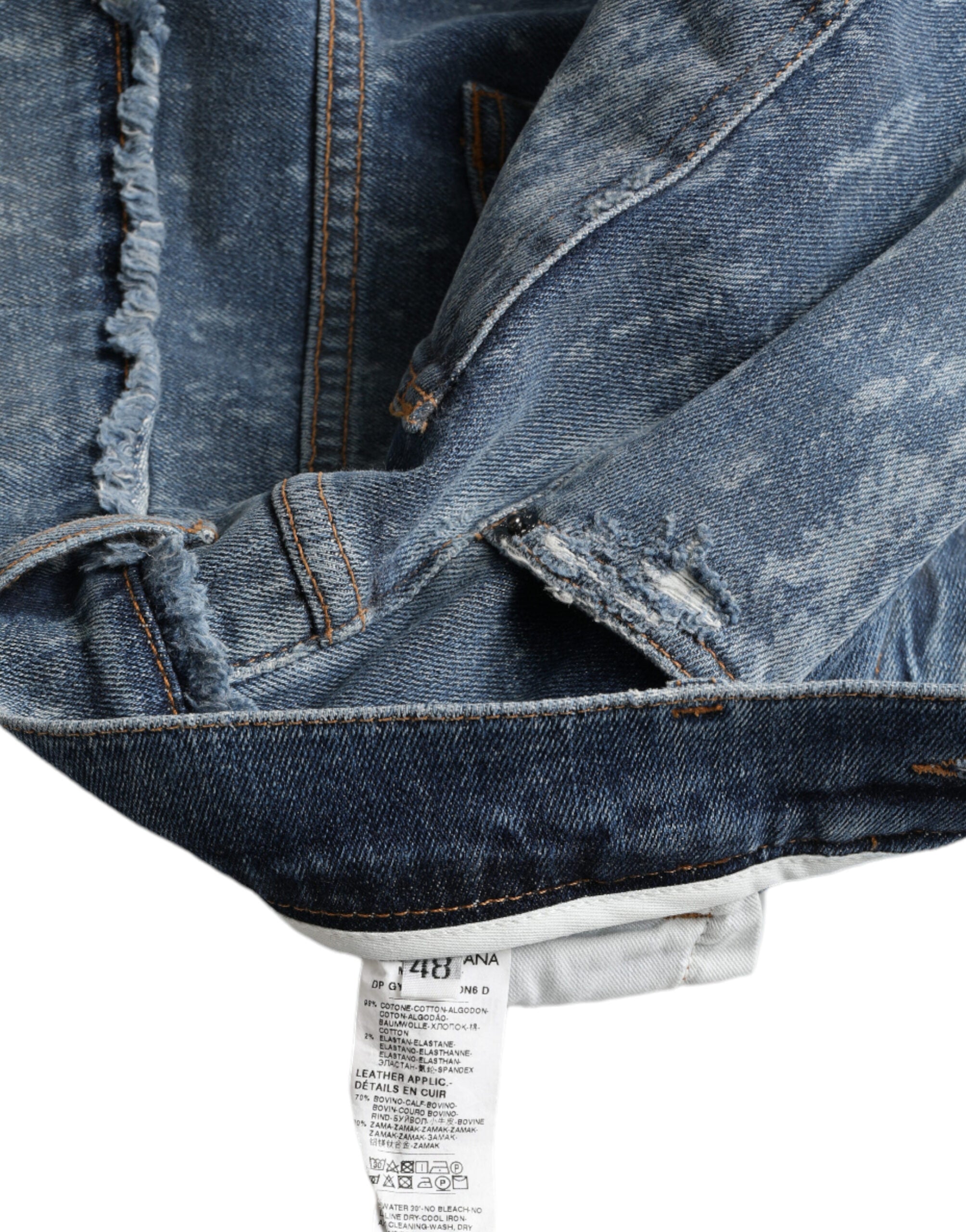 Dolce & Gabbana Blue Wash Skinny Cotton Stretch Denim Jeans-5