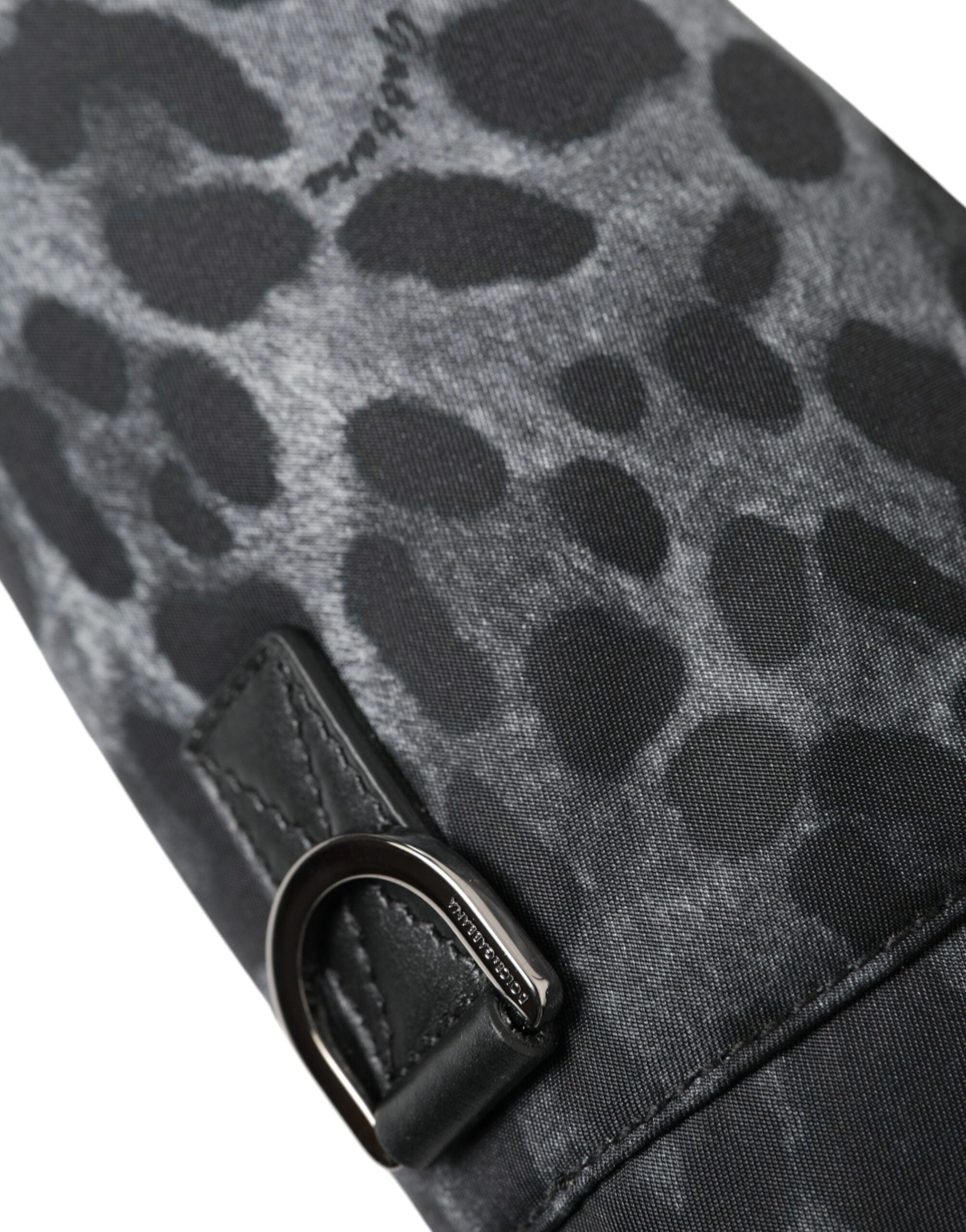 Dolce & Gabbana Schwarzer Leopard Runde schlanke Tote Flaschenhaltertasche-4